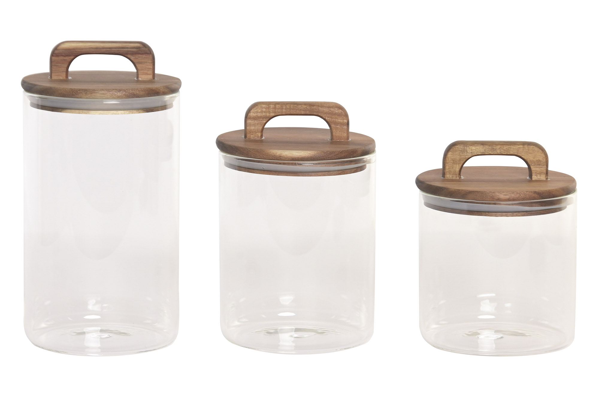 BOTE SET 3 CRISTAL ACACIA 12X12X23,5 1.8L