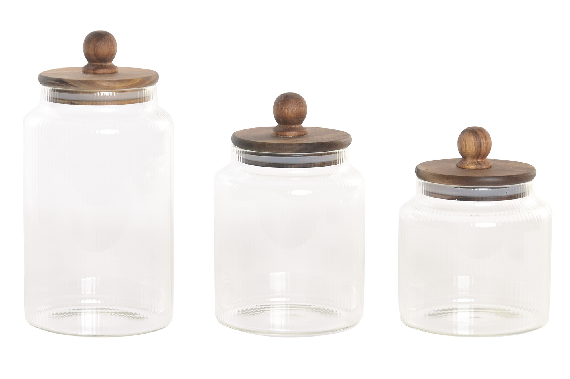 BOTE SET 3 CRISTAL ACACIA 12X12X23 1,7L