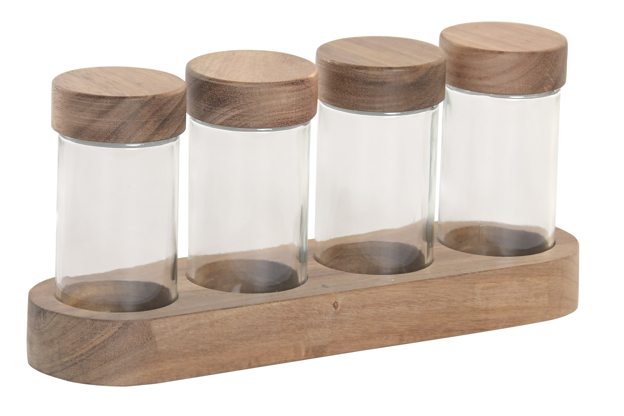 ESPECIERO SET 4 CRISTAL ACACIA 22,6X6,3X11 90ML