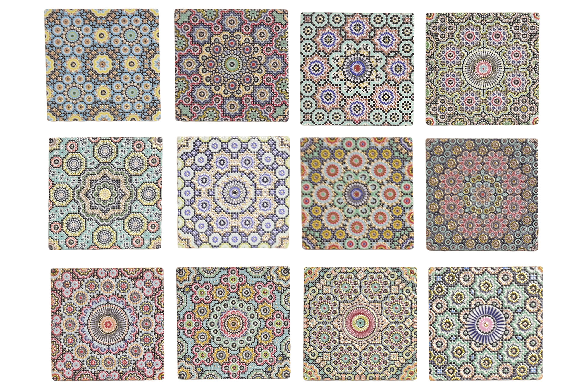 POSAVASOS DOLOMITE 10,8X10,8X0,7 MANDALA 12 SURT.