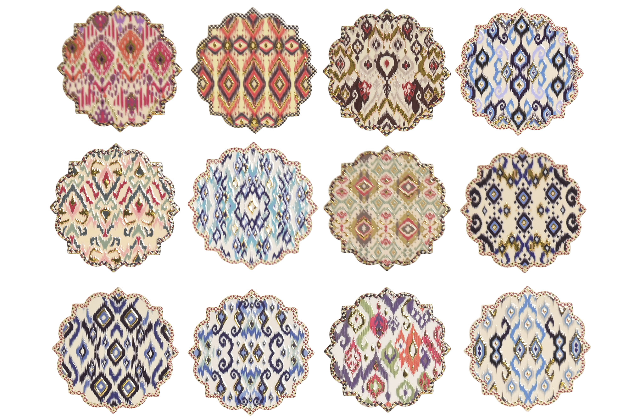 POSAVASOS DOLOMITE 10,8X10,8X0,7 IKATS 12 SURT.