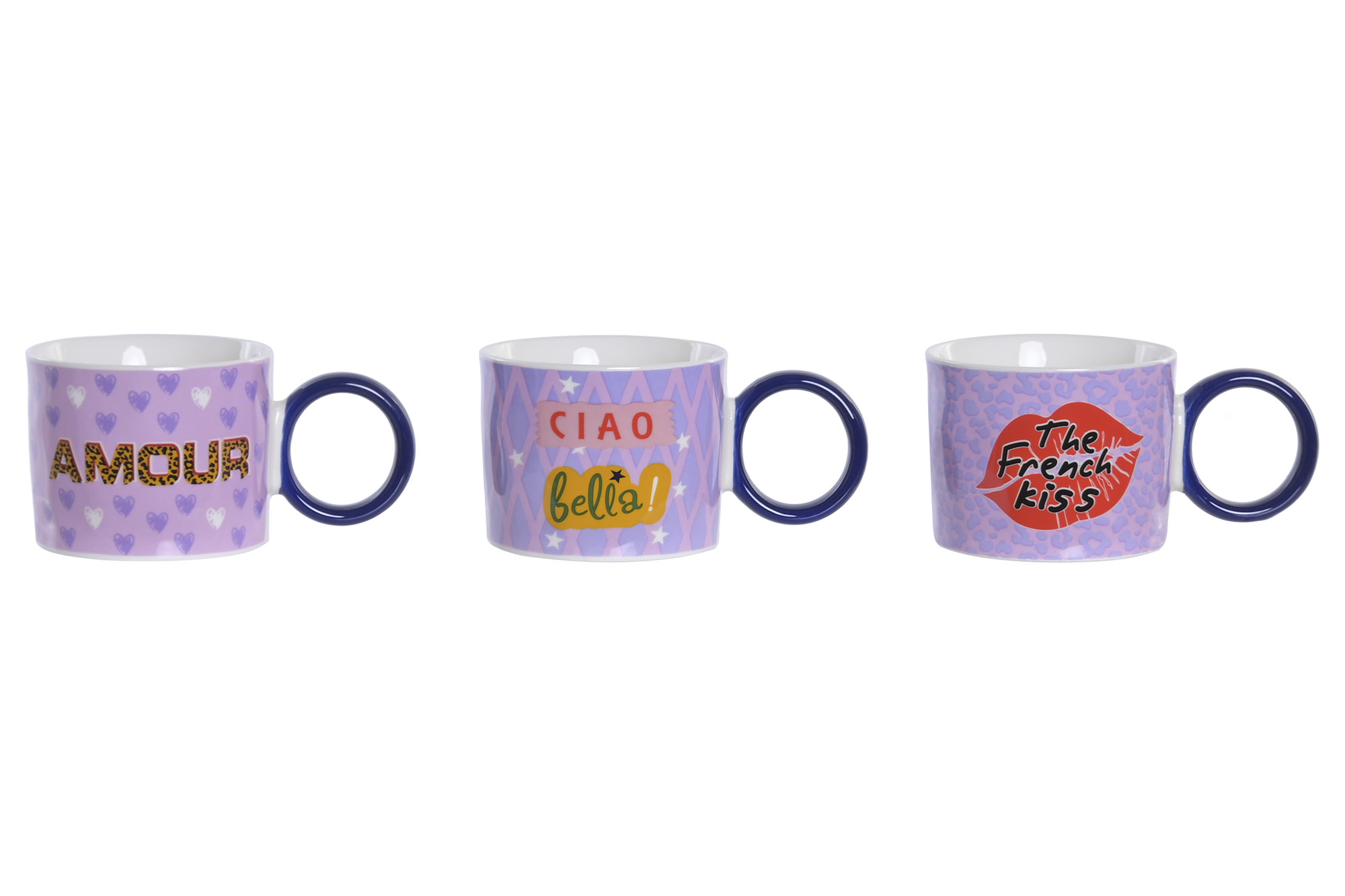 MUG PORCELANA 10X9,5X7,7 370ML 3 SURT.