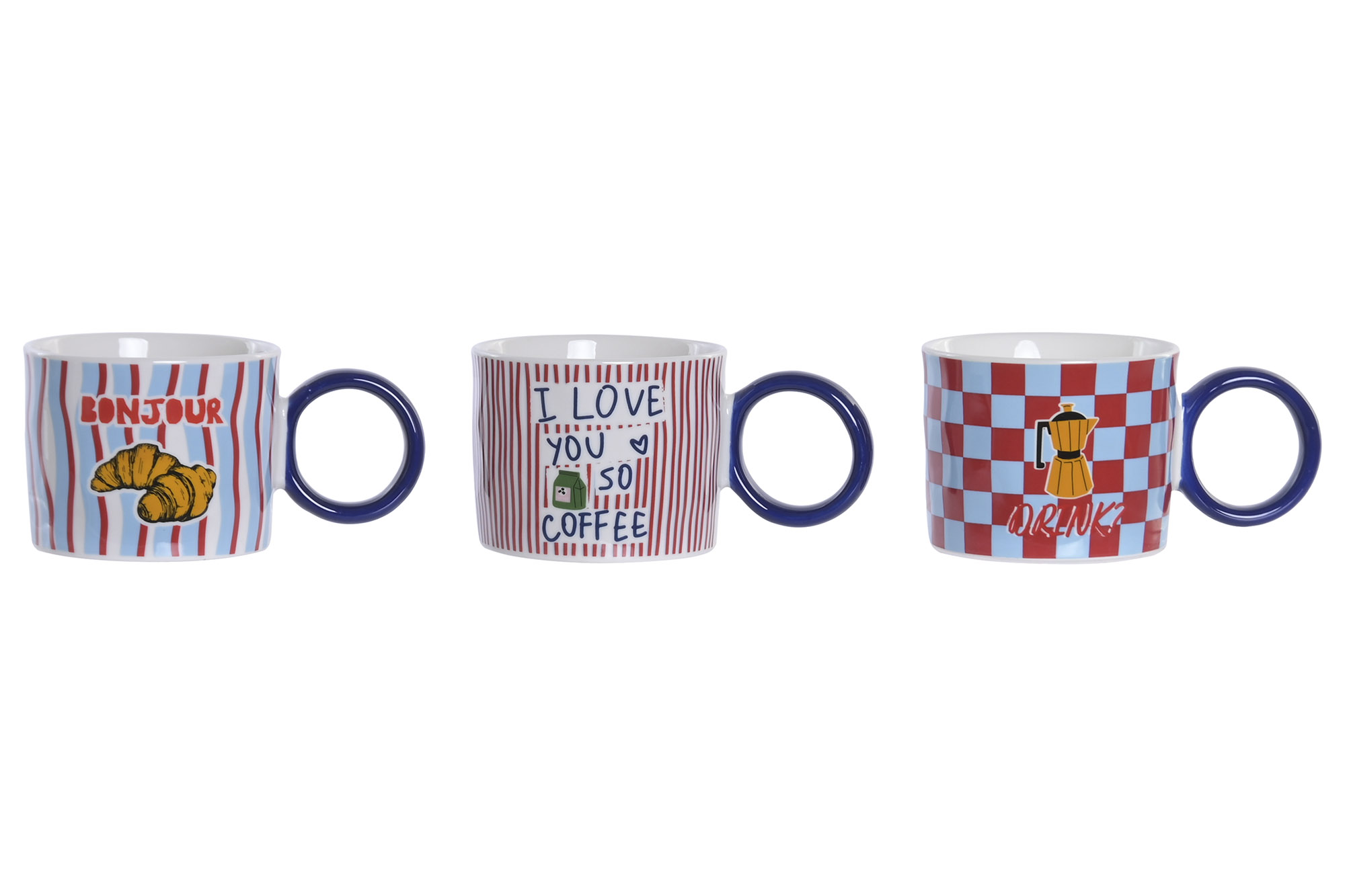 MUG PORCELANA 10X9,5X7,7 370ML 3 SURT.