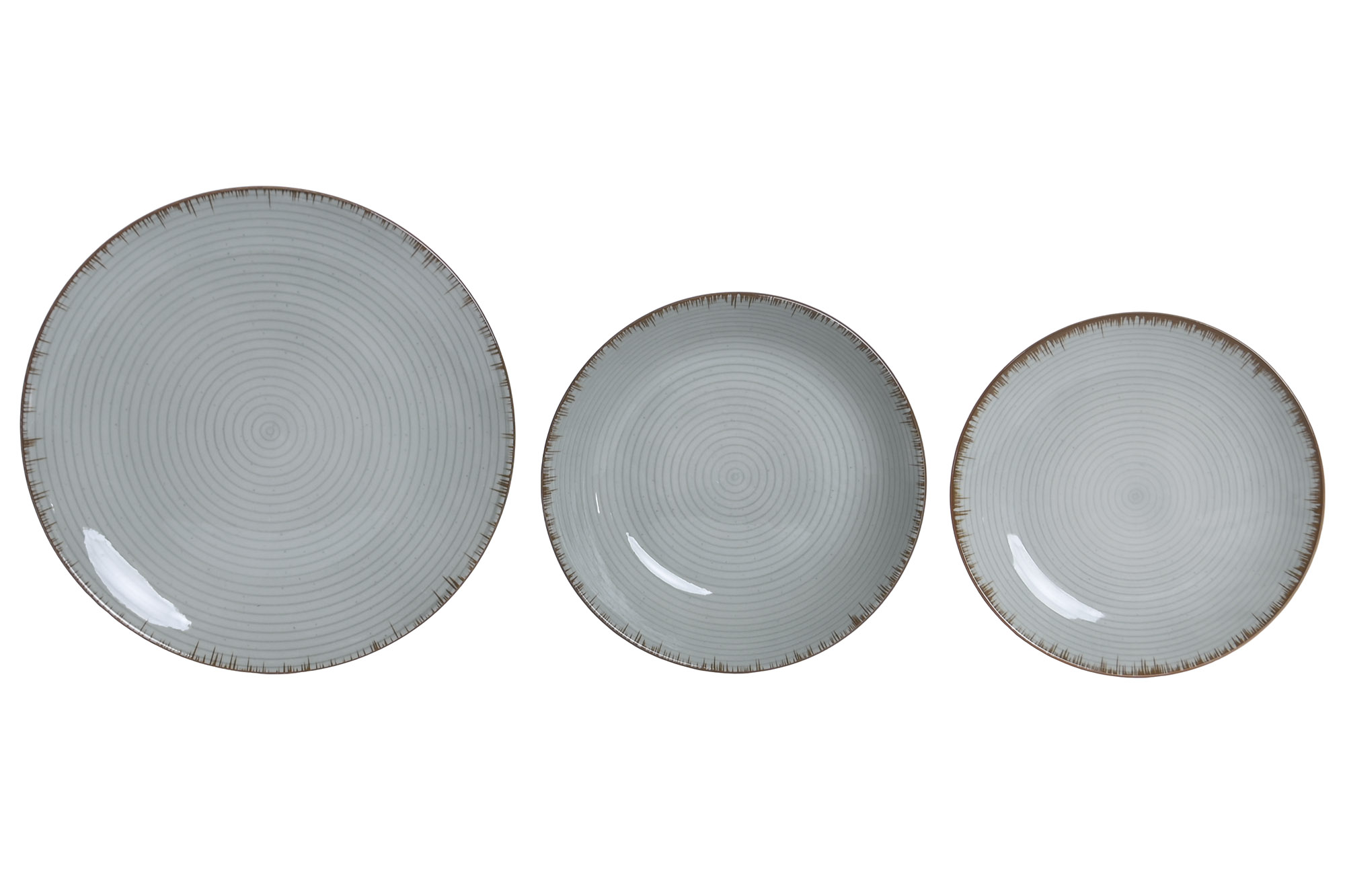 VAJILLA SET 18 PORCELANA 27X27X2,5 VERDE CLARO