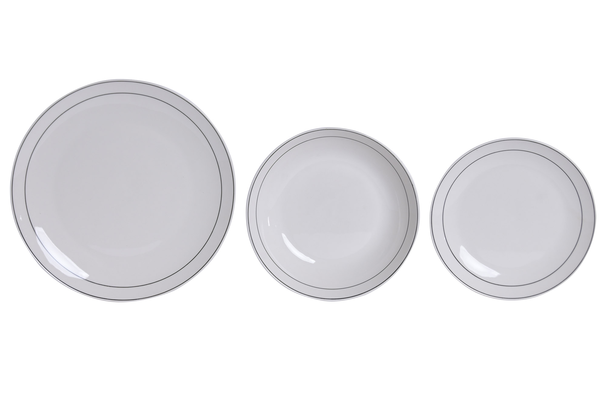 VAJILLA SET 18 PORCELANA 27X27X2,5 BLANCO