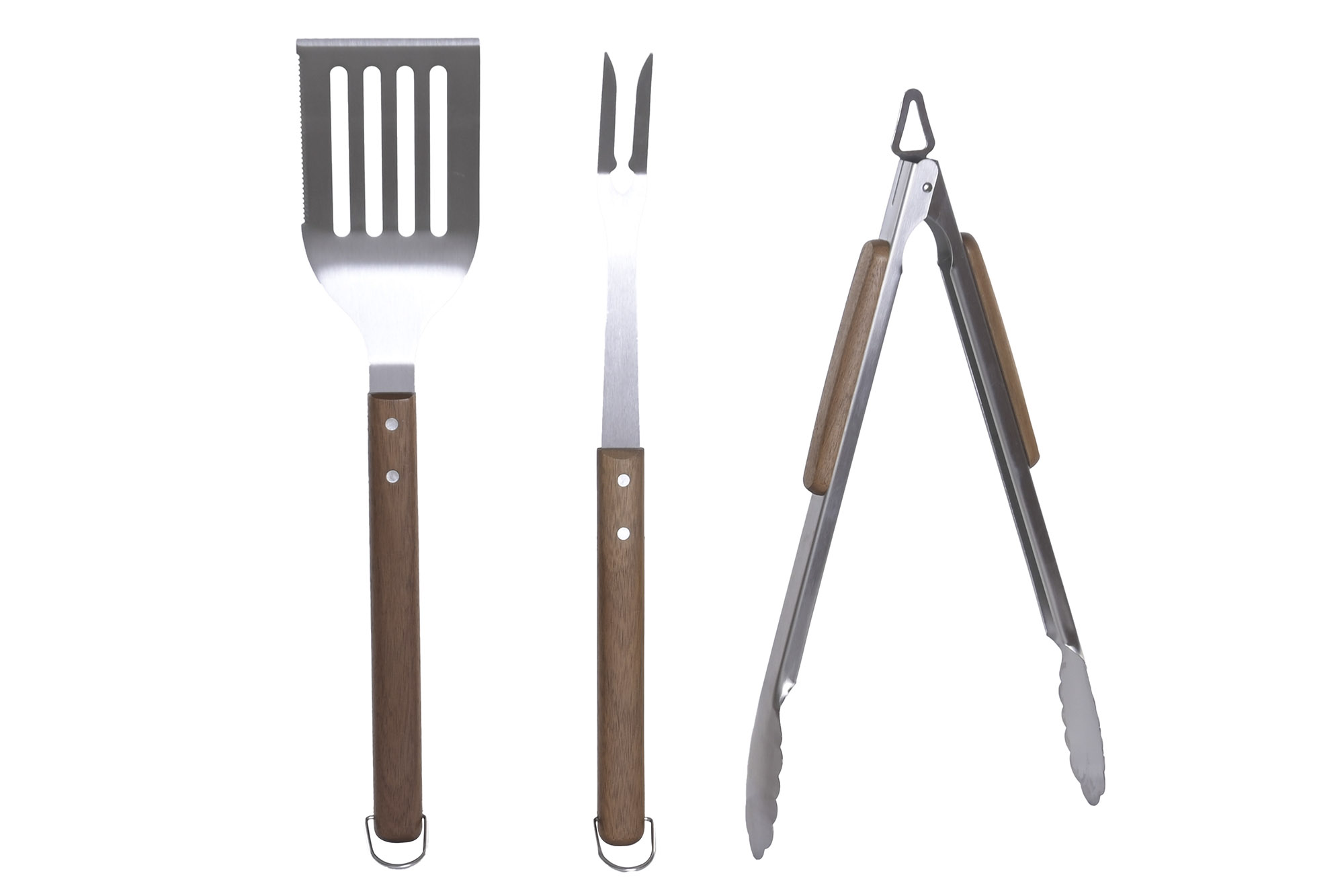 UTENSILIO SET 3 INOX ACACIA 30X5X50 BARBACOA