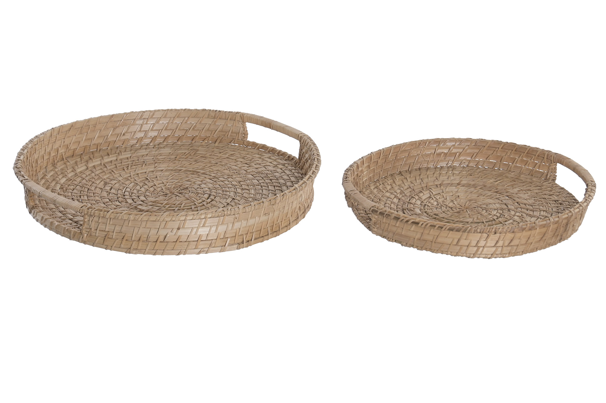 BANDEJA SET 2 BAMBU RATAN 45X45X6,5 NATURAL