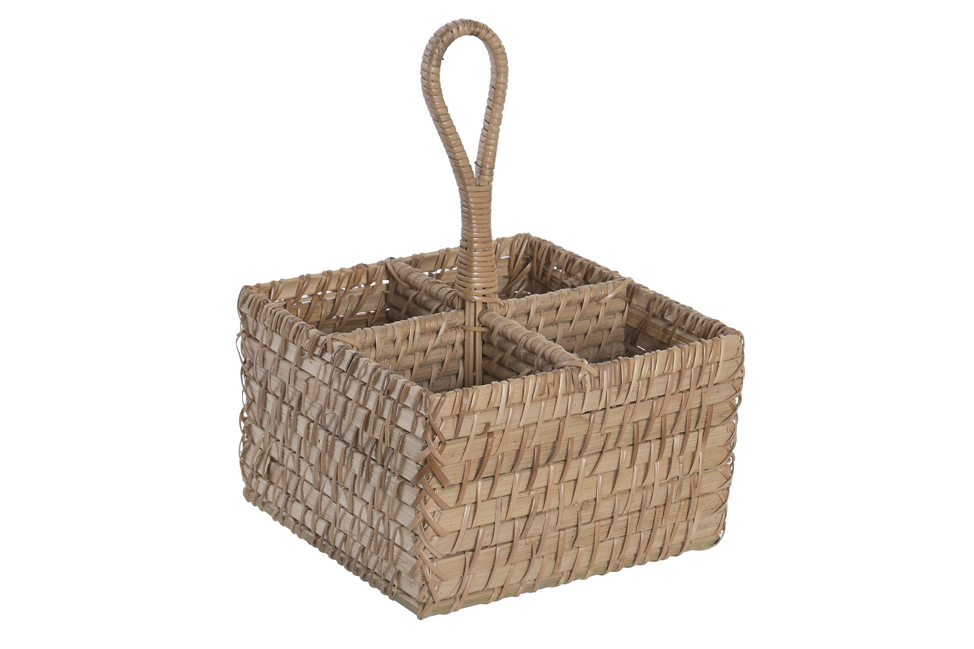 CUBERTERO BAMBU RATAN 19X19X27 NATURAL
