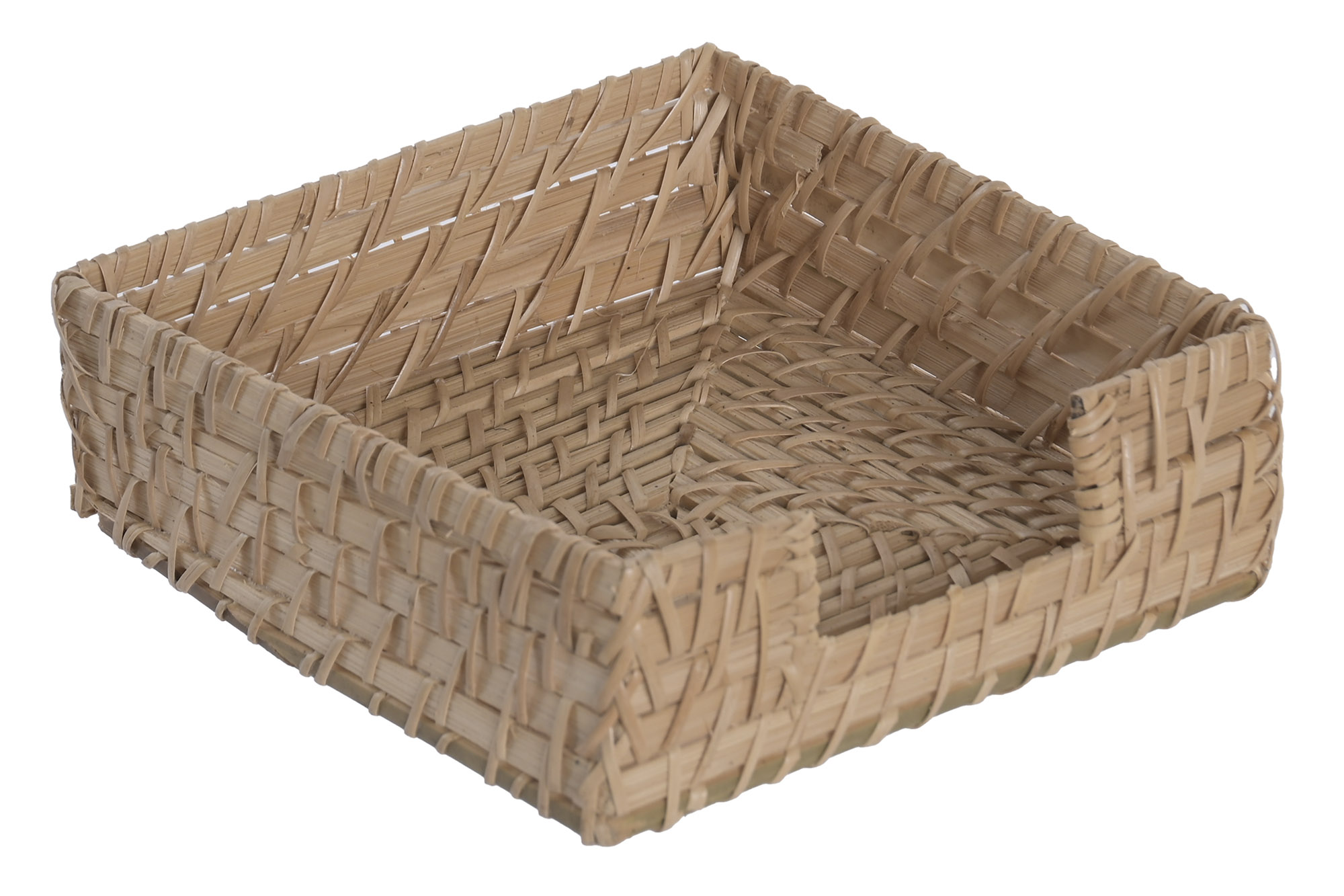 SERVILLETERO BAMBU RATAN 18X18X6 NATURAL
