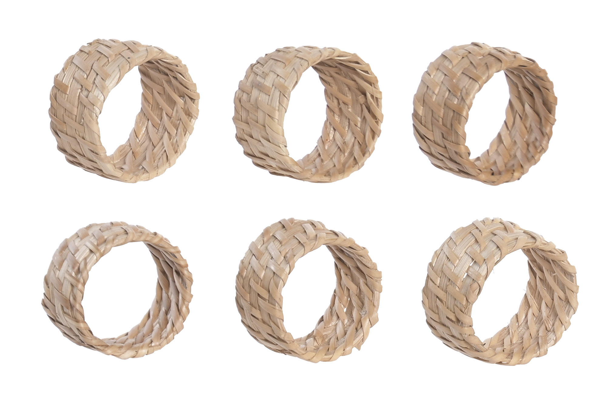 SERVILLETERO SET 6 BAMBU RATAN 5X5X3 NATURAL