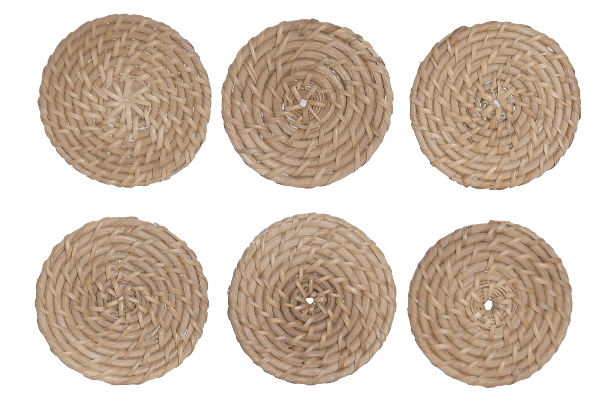 POSAVASOS SET 6 BAMBU RATAN 10X10X1 NATURAL