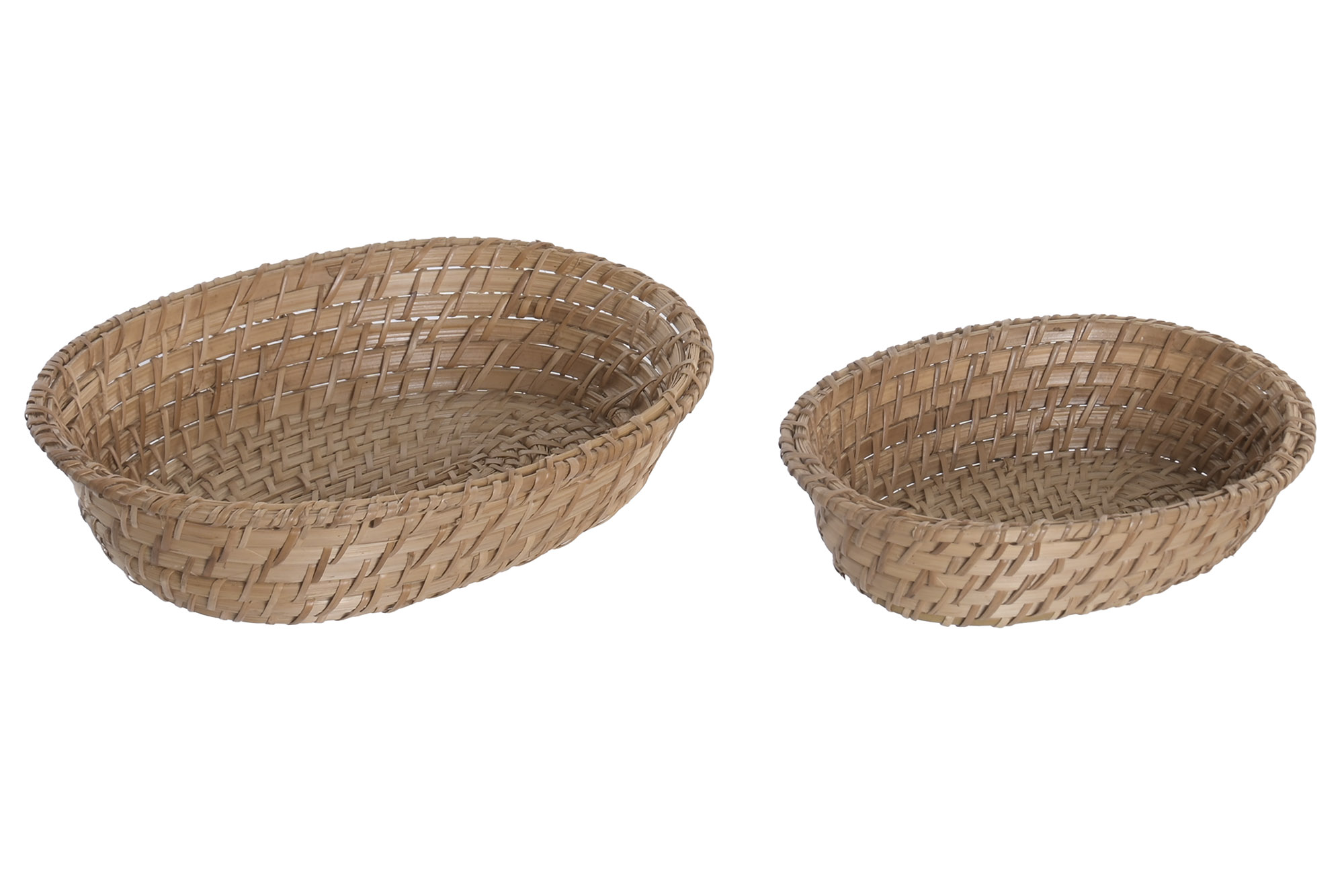 CESTA SET 2 BAMBU RATAN 29X22X7 NATURAL