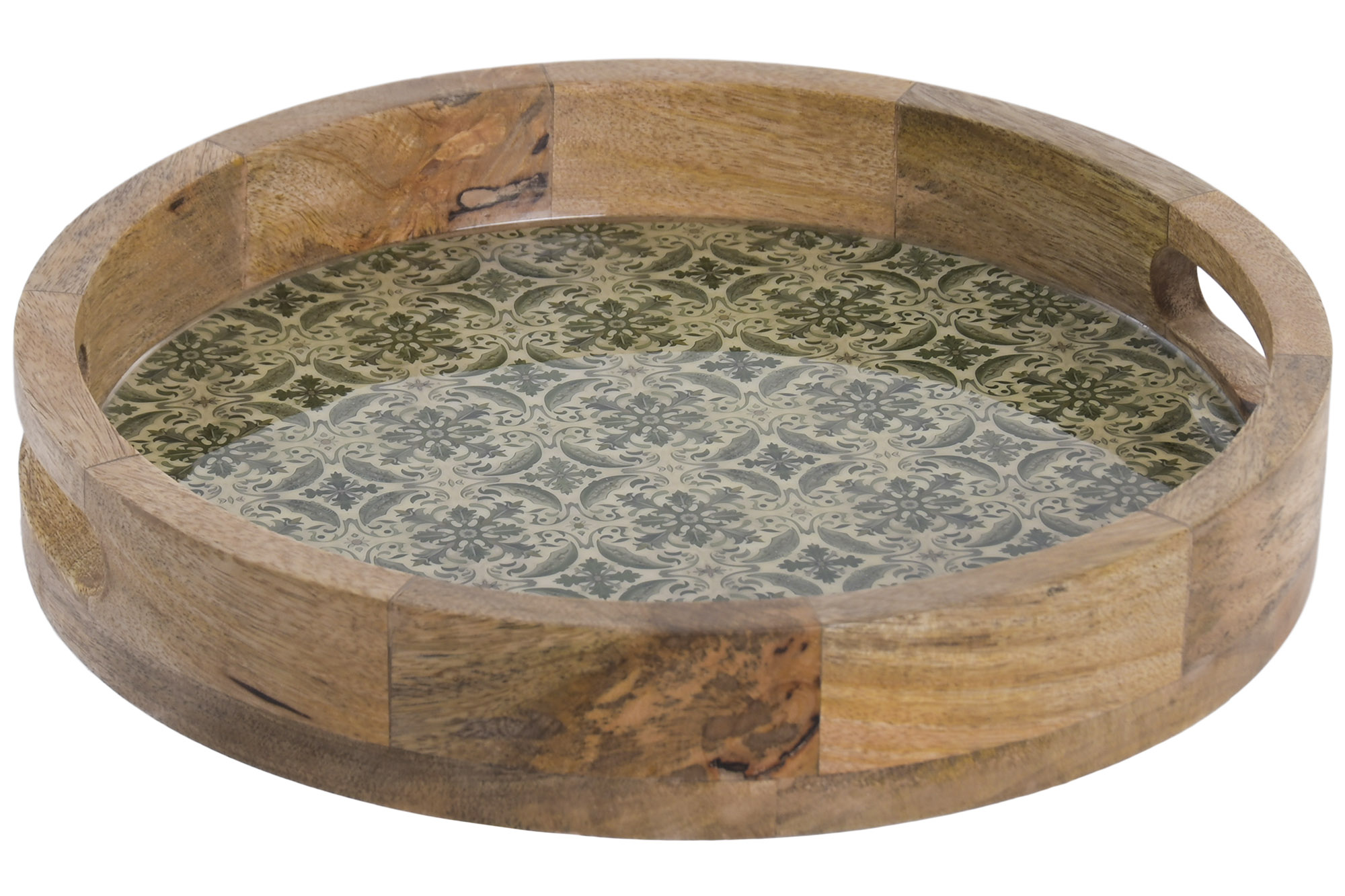 BANDEJA MANGO 30X30X5 LACADO VERDE