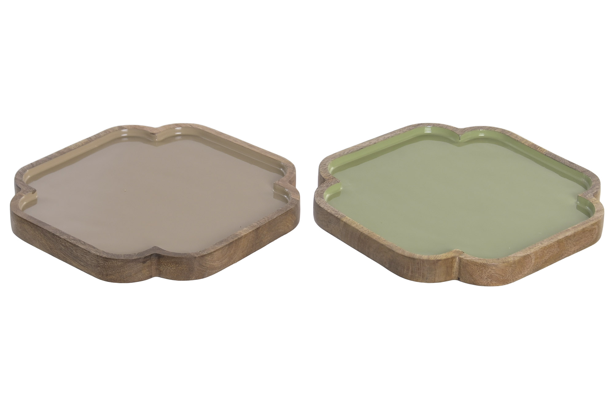BANDEJA MANGO 25,5X25,5X2,5 LACADO 2 SURT.