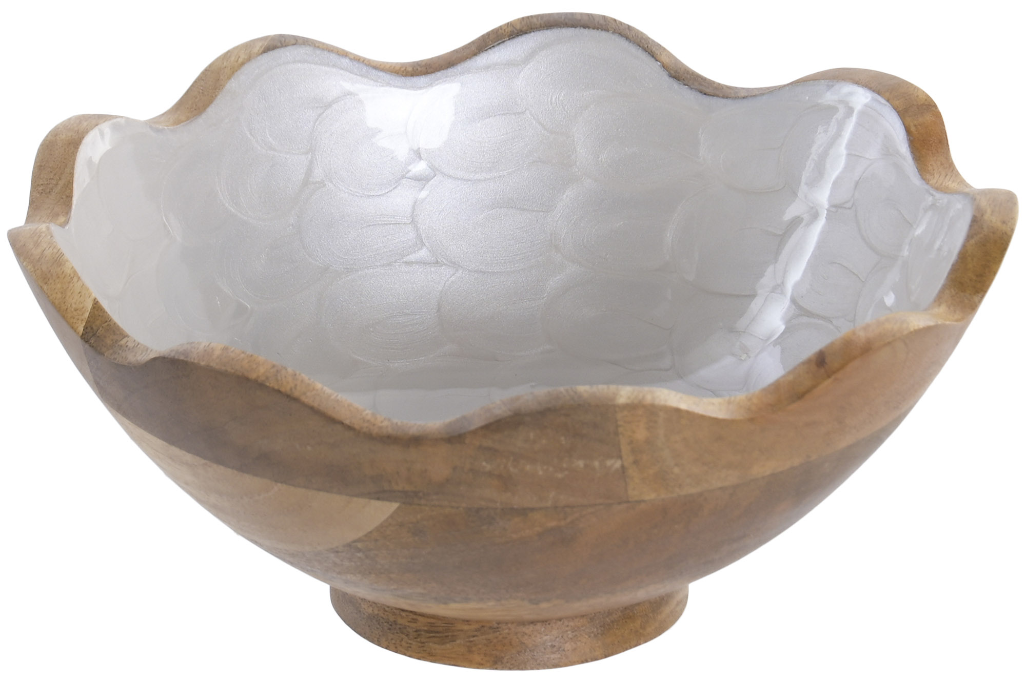 ENSALADERA MANGO 25X25X11 NACARADO BLANCO