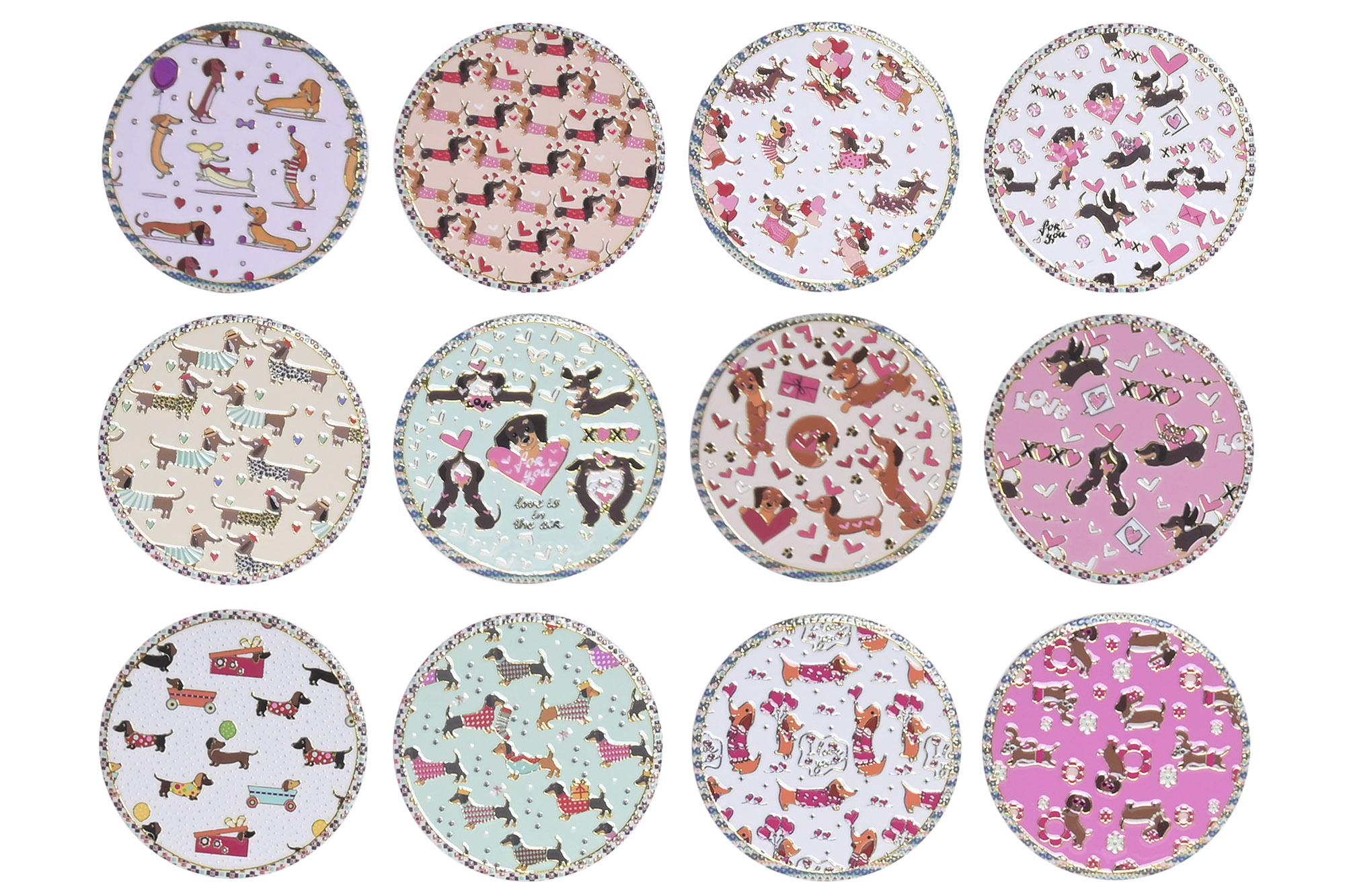 POSAVASOS DOLOMITE 10,8X10,8X0,7 PERRITO 12 SURT.
