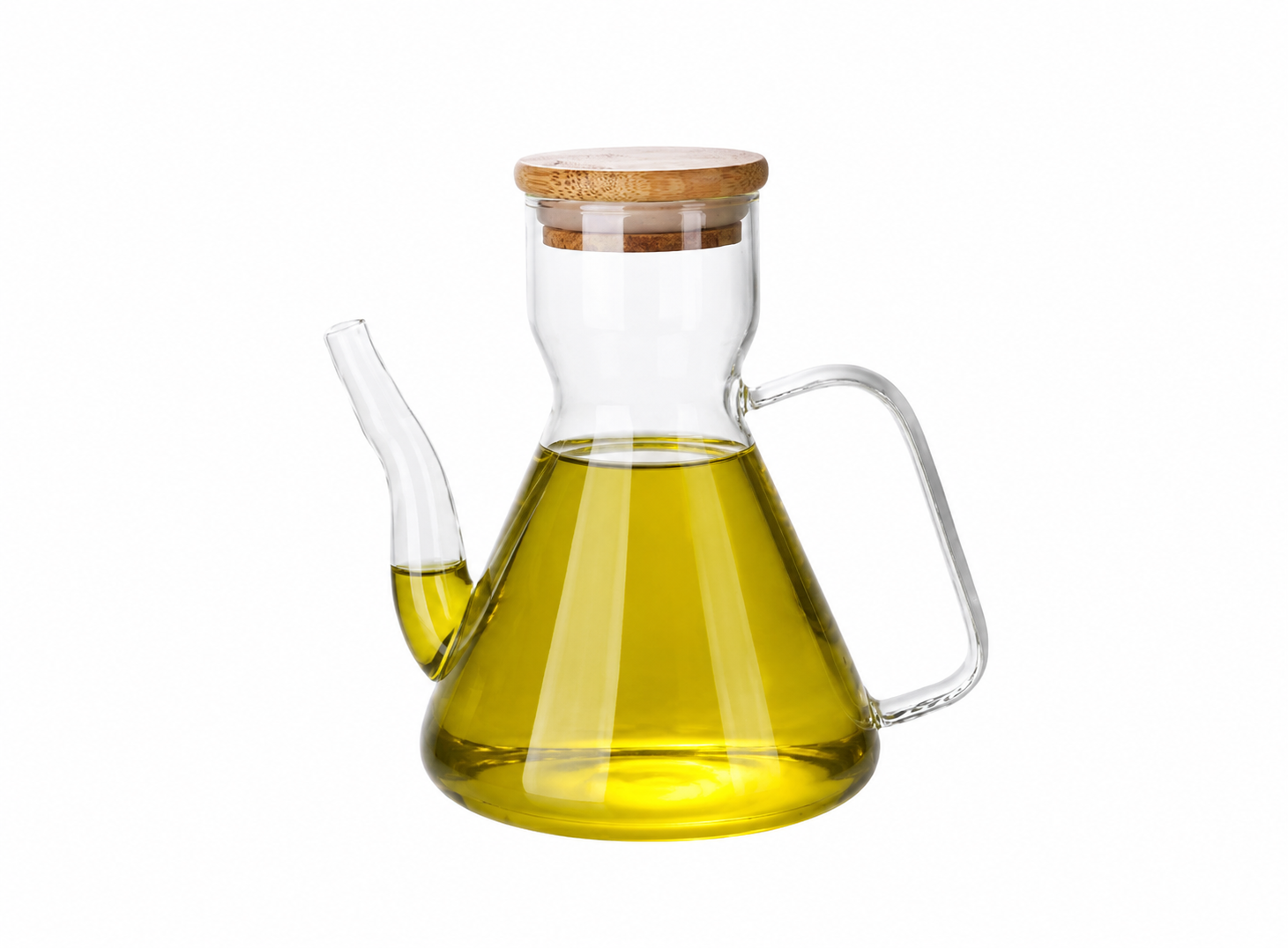 ACEITERA BOROSILICATO BAMBU 16,5X10,5X15,5 500ML