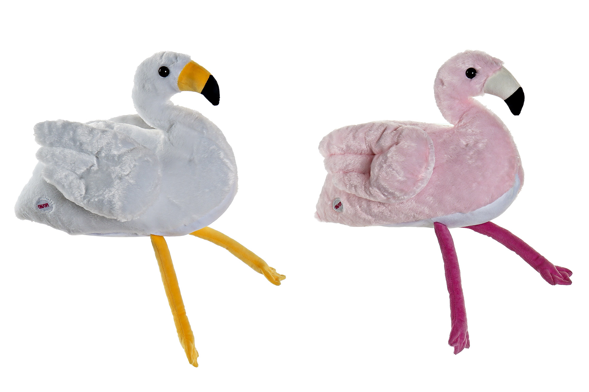 PELUCHE POLIESTER LED 34X25X27 FLAMENCO 2 SURT.