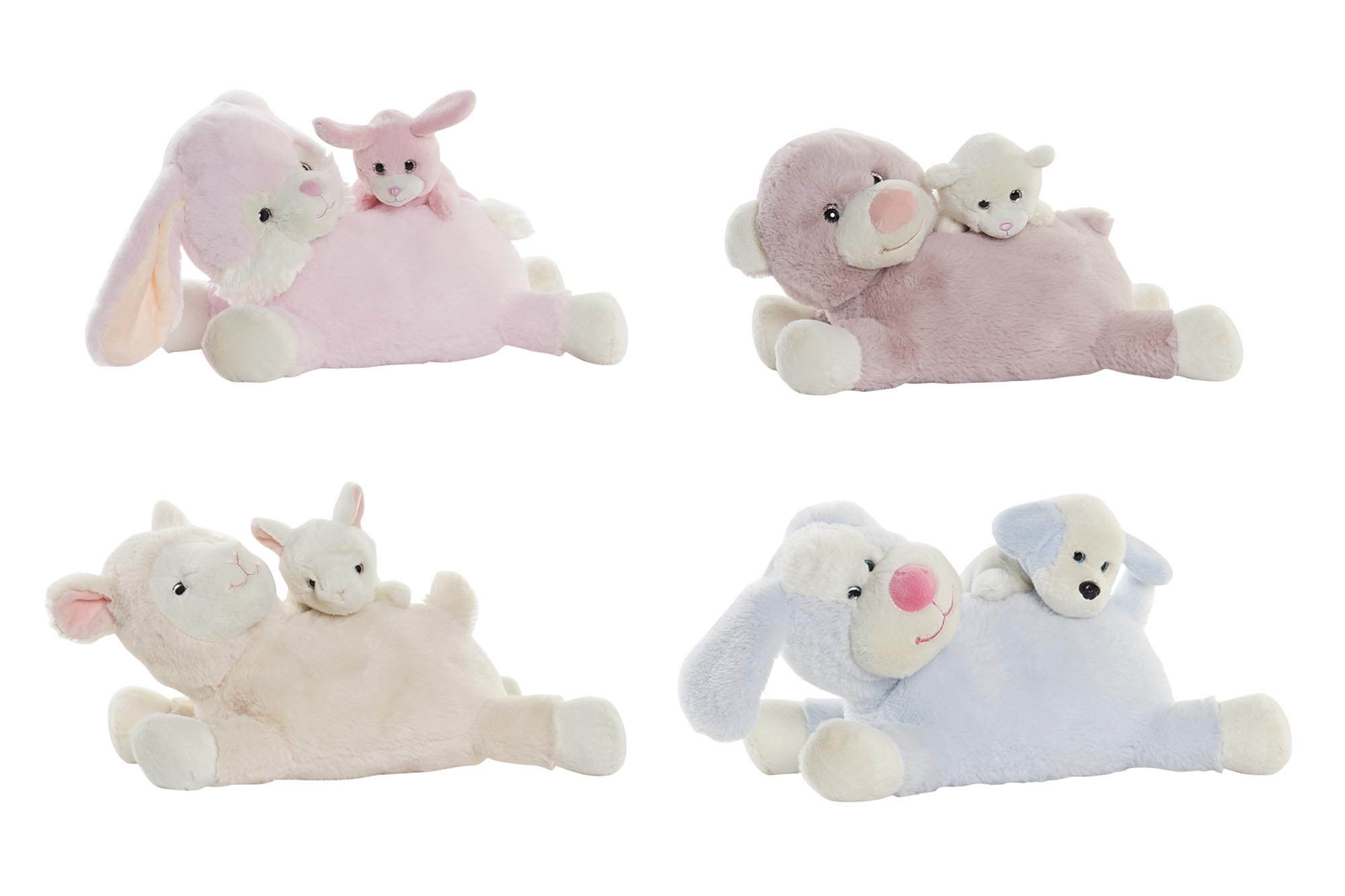 PELUCHE POLIESTER 33X22X20 ANIMALES 4 SURT.