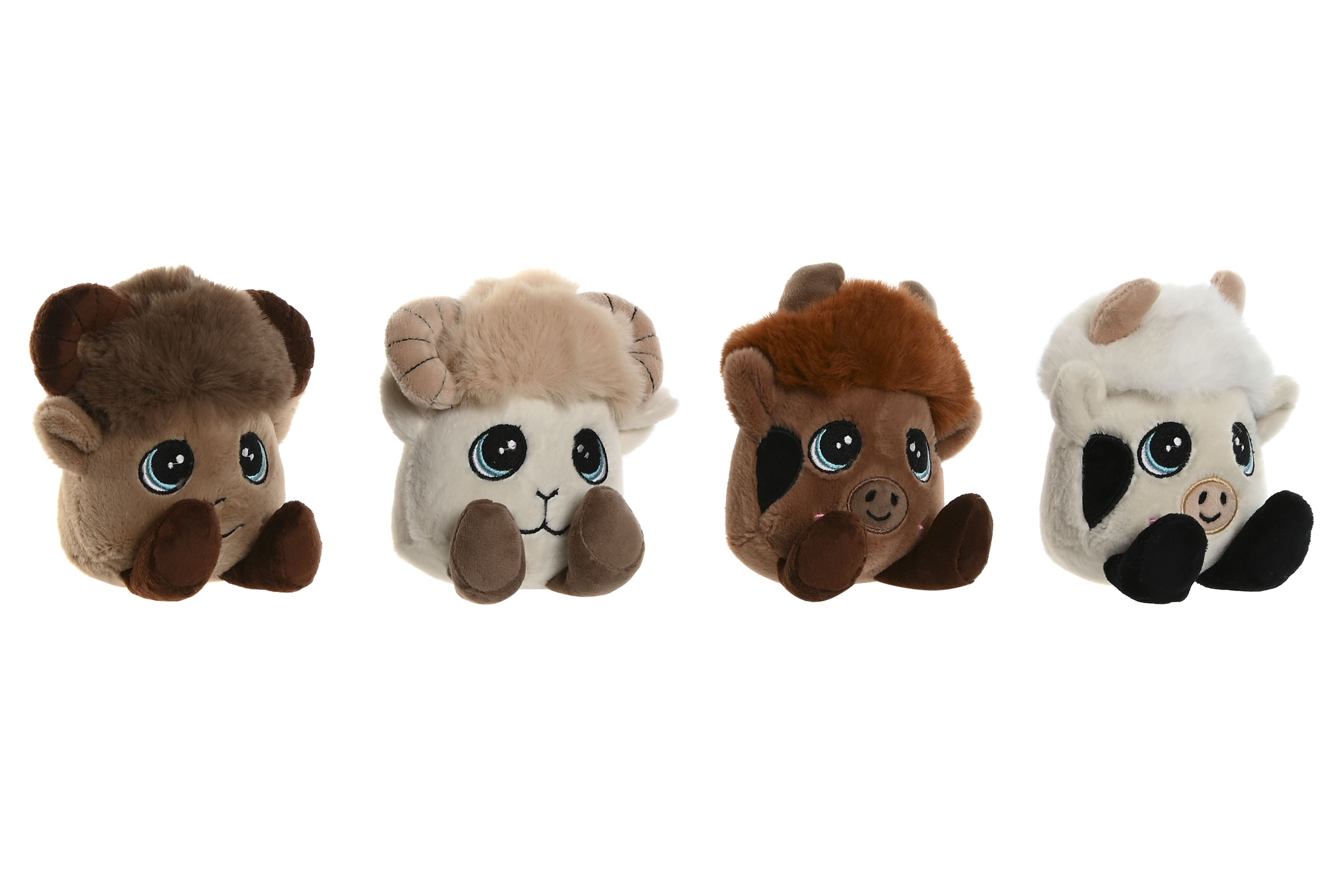 PELUCHE POLIESTER 12X10X14 ANIMALES 4 SURT.