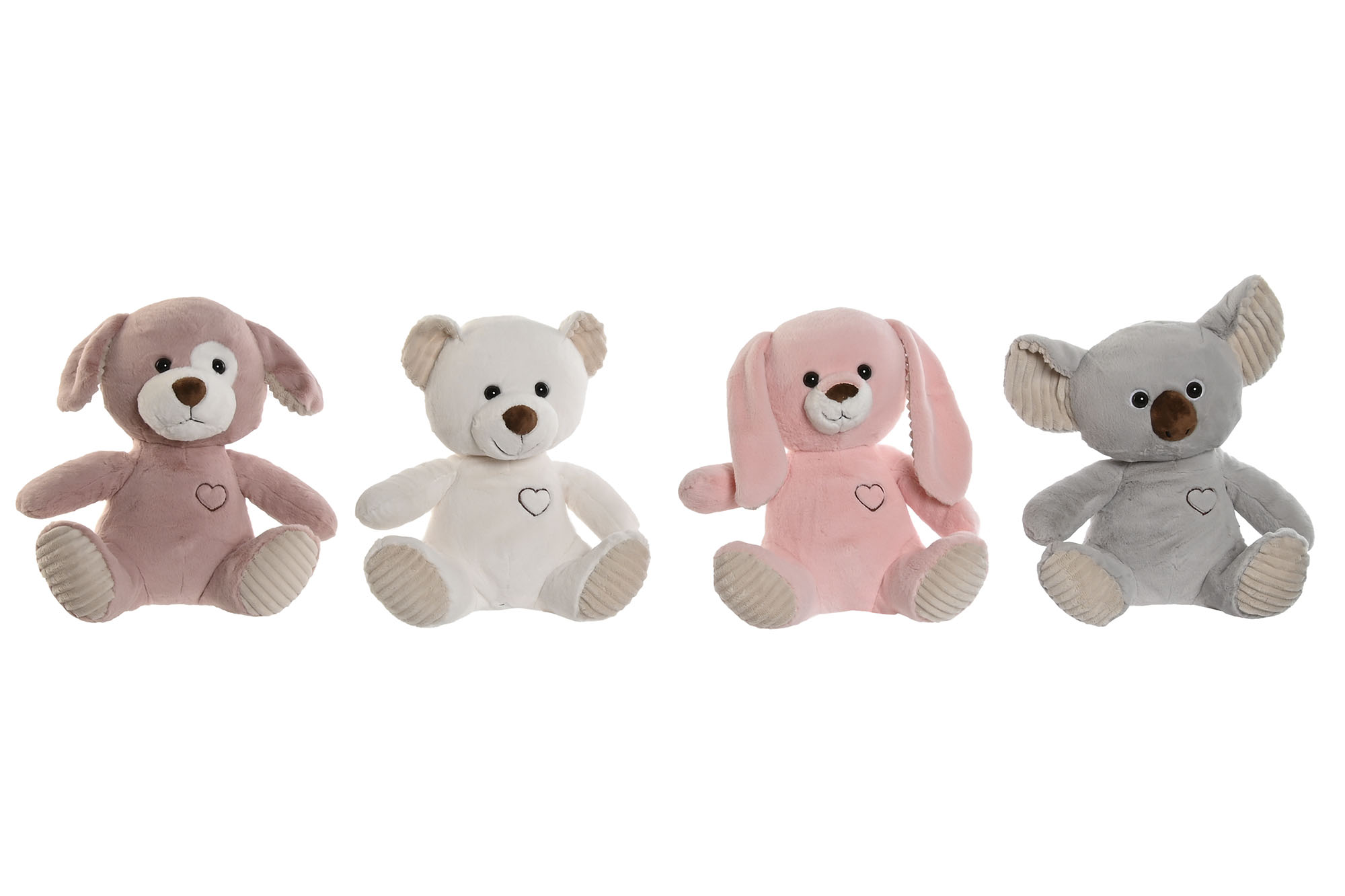 PELUCHE POLIESTER 25X20X28 ANIMAL 4 SURT.