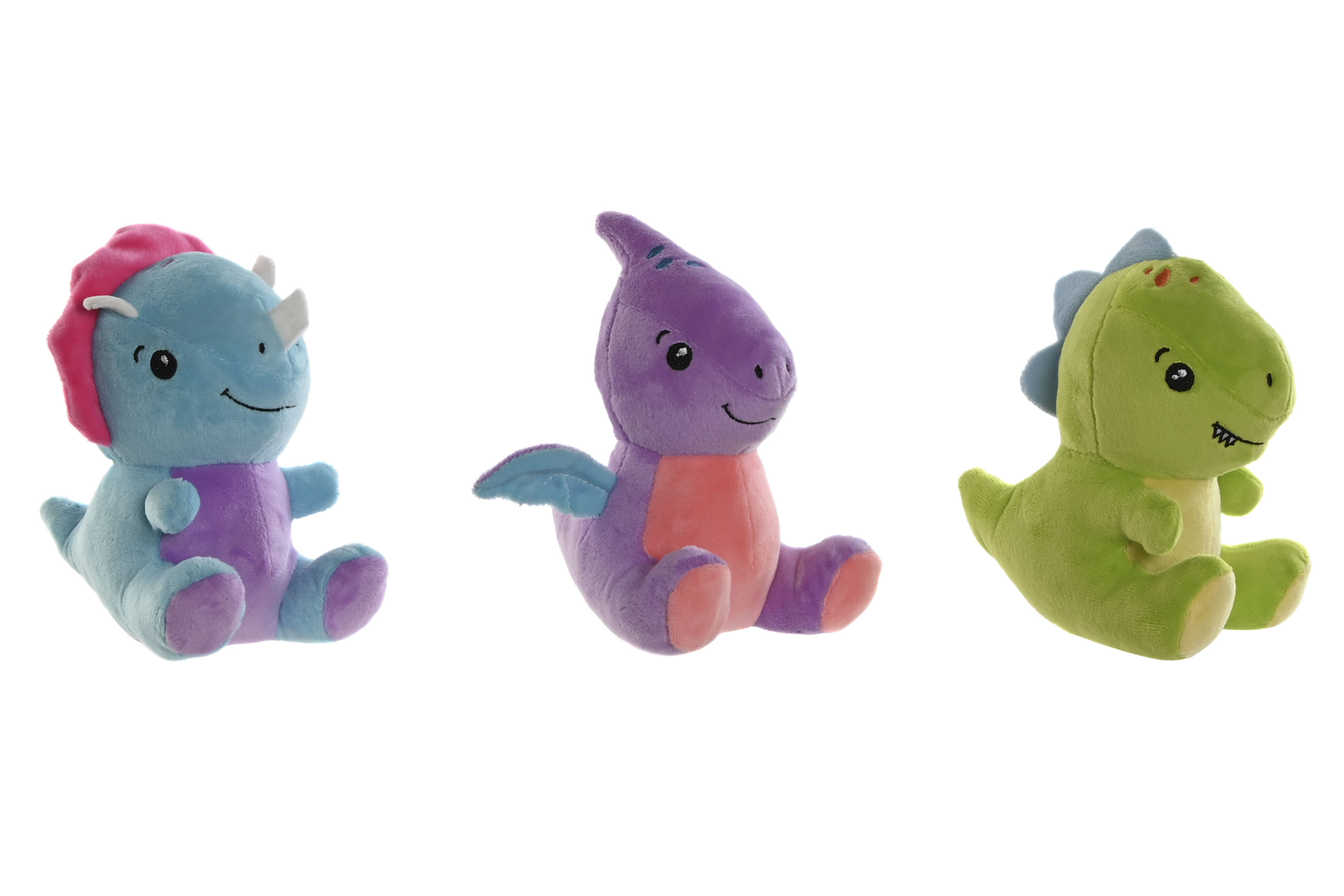 PELUCHE POLIESTER 10X10X14 DINO 3 SURT.