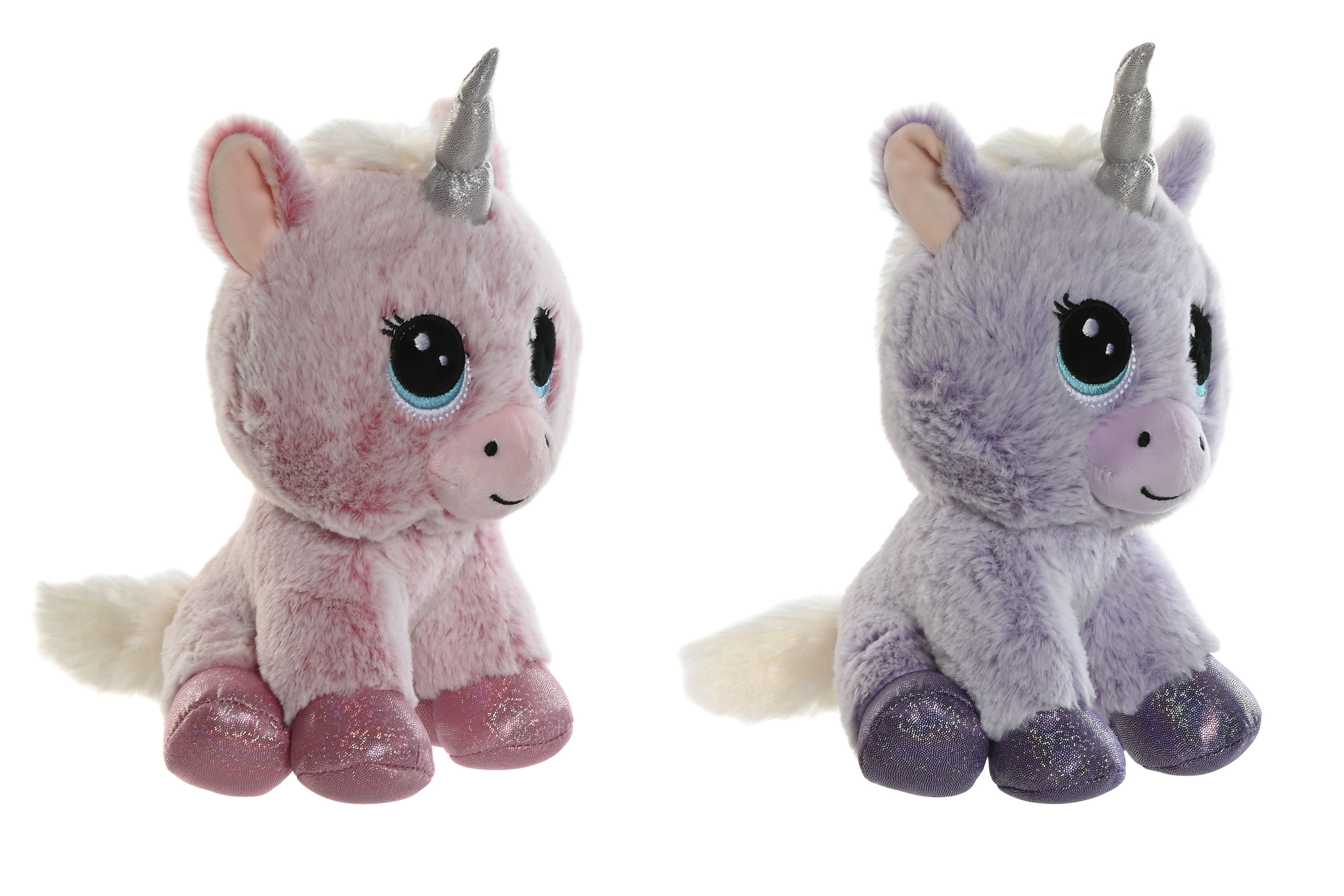 PELUCHE POLIESTER 15X20X30 UNICORNIO 2 SURT.