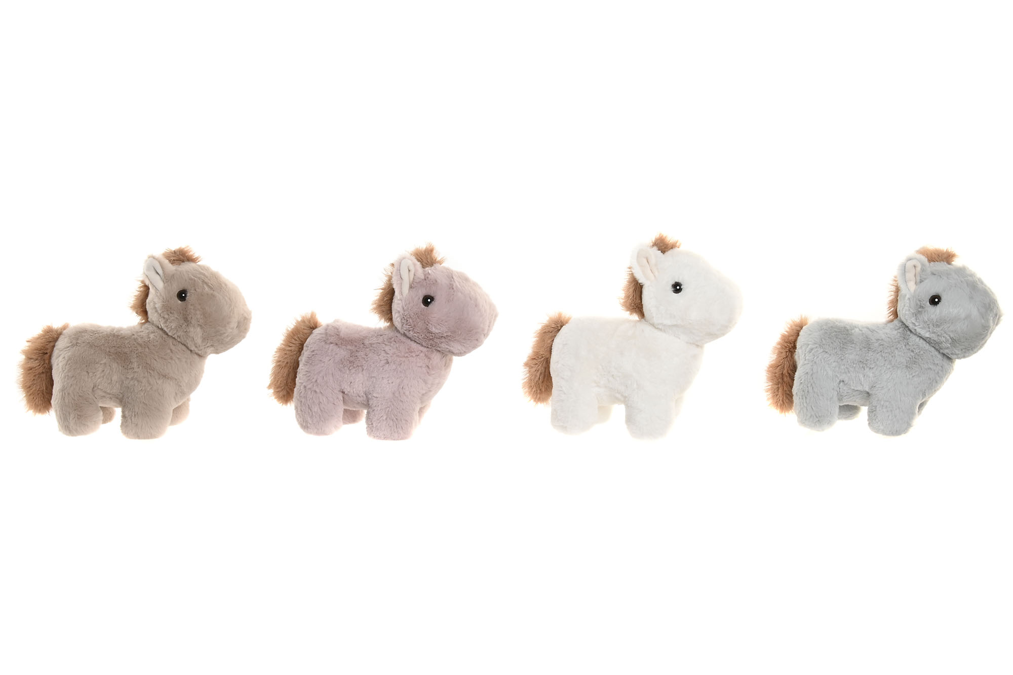PELUCHE POLIESTER 27X12X20 CABALLO 4 SURT.