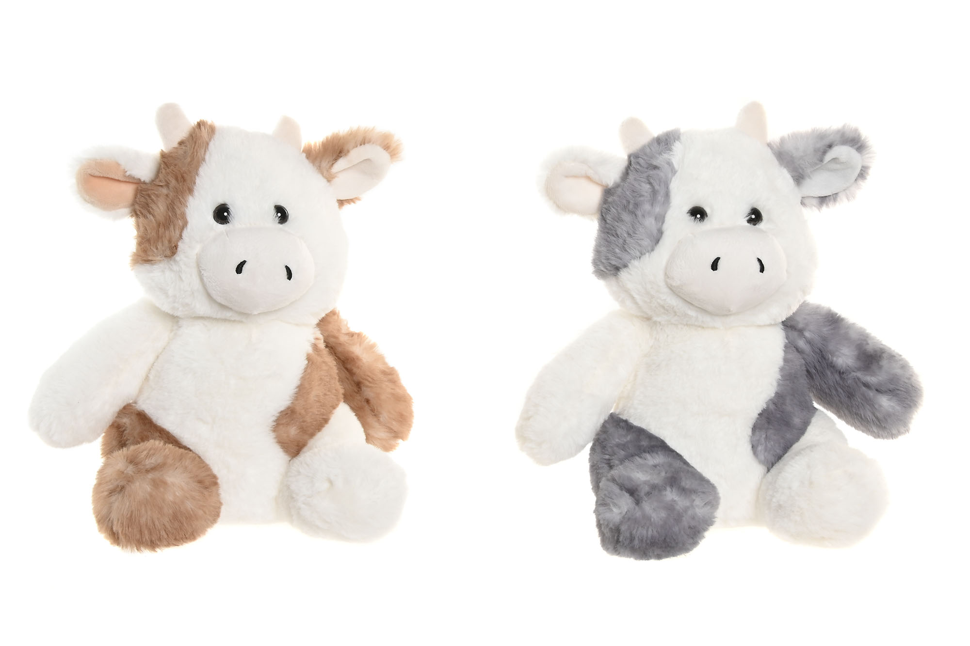 PELUCHE POLIESTER 25X22X24 VACA 2 SURT.