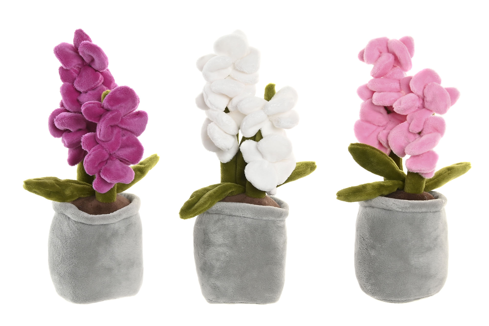 PELUCHE POLIESTER 15X10X24 ORQUIDEA 3 SURT.