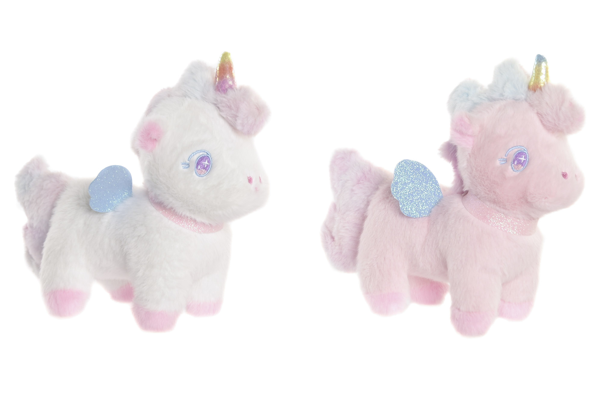 PELUCHE POLIESTER 10X25X25 UNICORNIO 2 SURT.