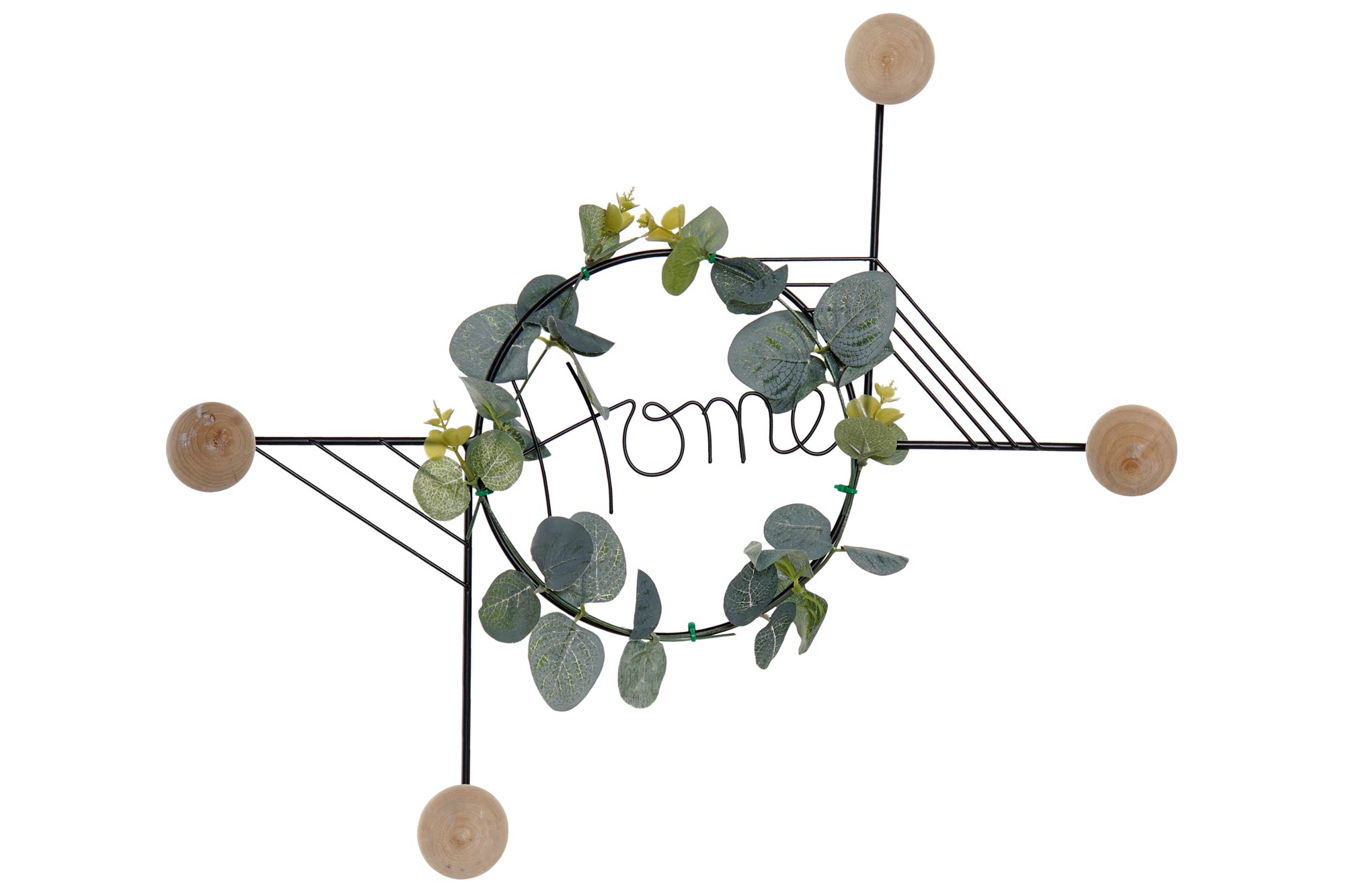 PERCHERO PARED METAL 43X4,5X36 HOME NEGRO