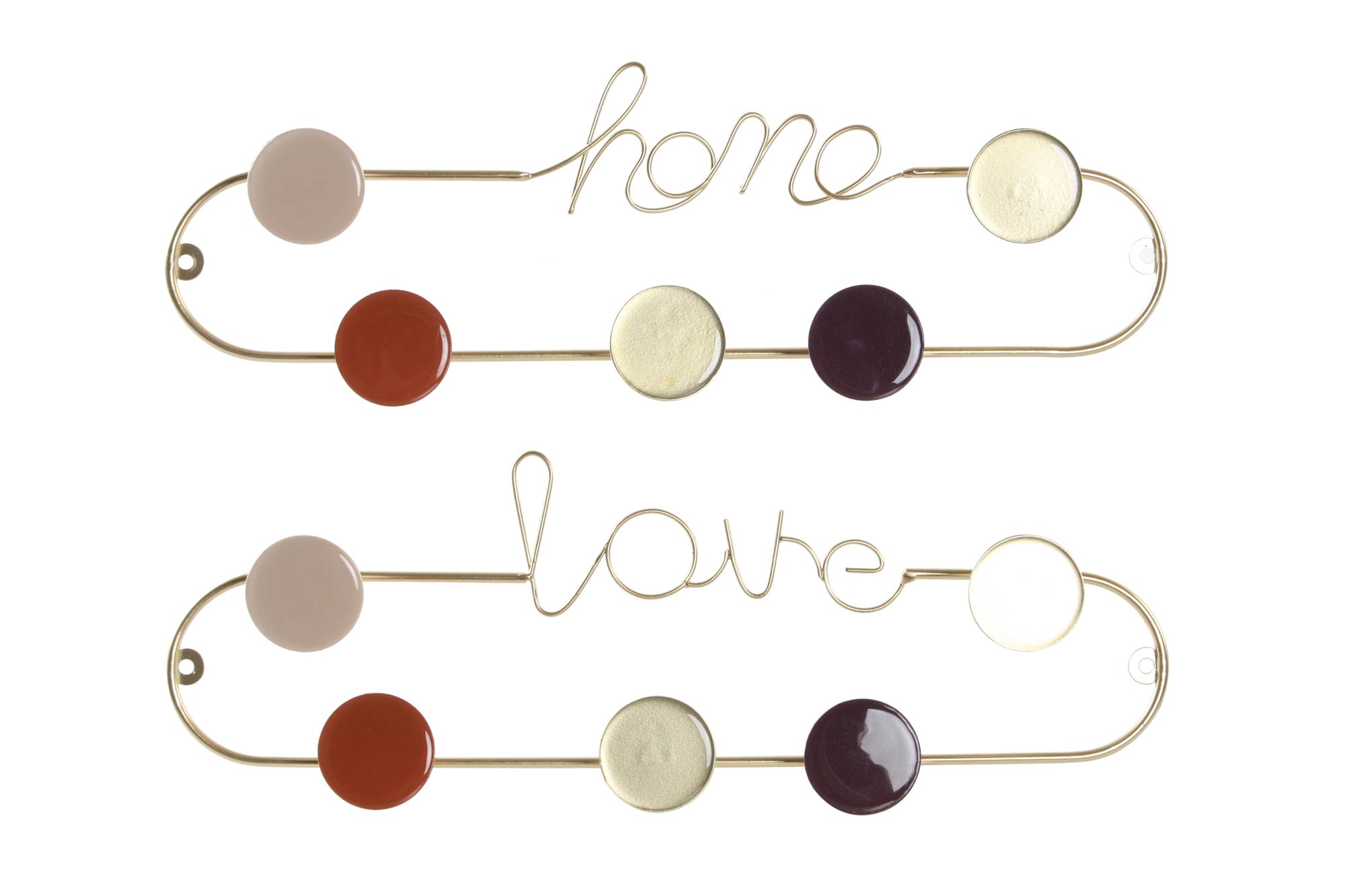 PERCHERO PARED METAL 43X13X6 LOVE 2 SURT.