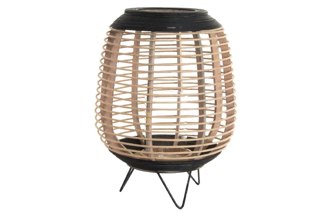 PORTAVELA BAMBU CRISTAL 32X32X43 NATURAL MARRON