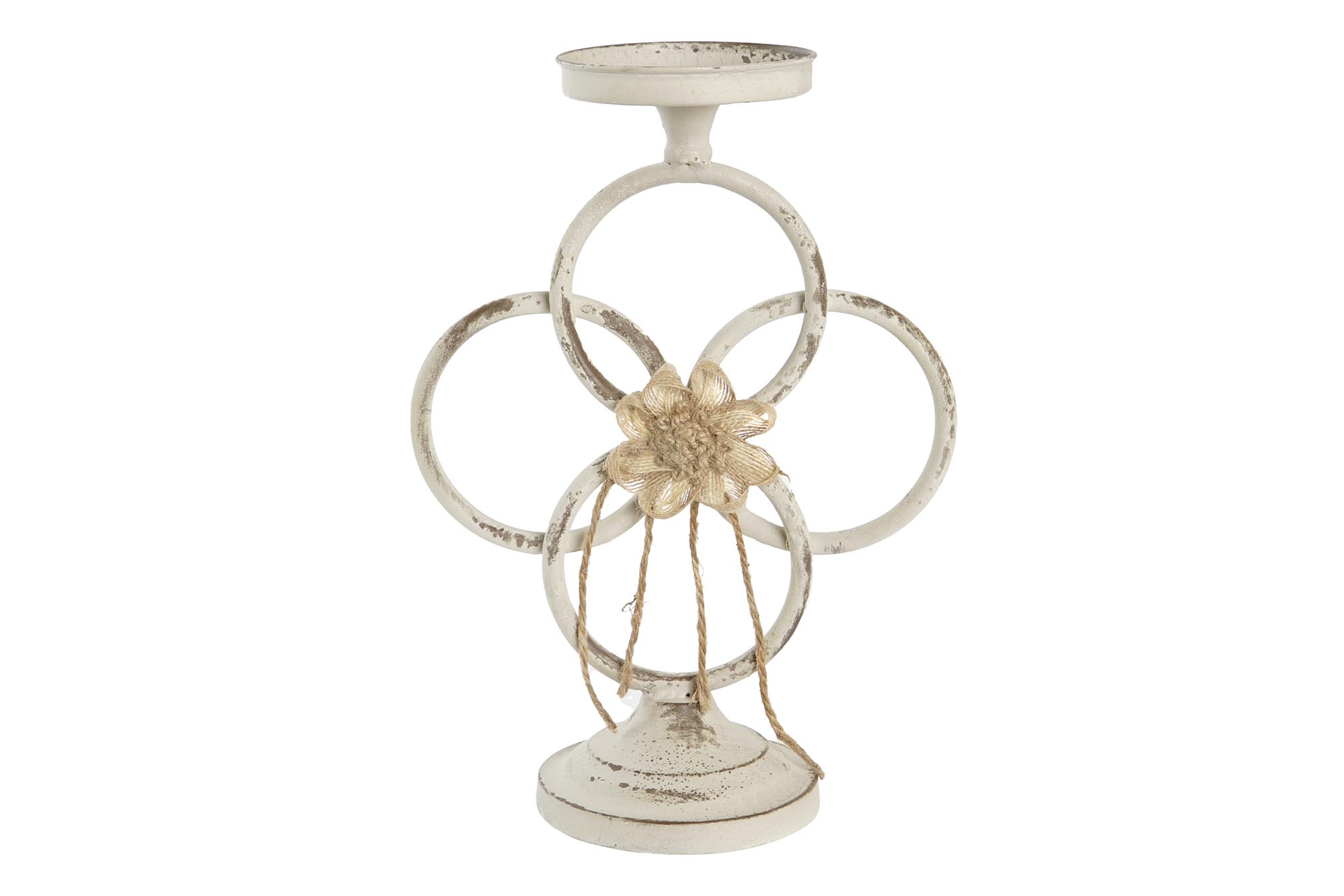 PORTAVELA METAL 24X13X34 BLANCO