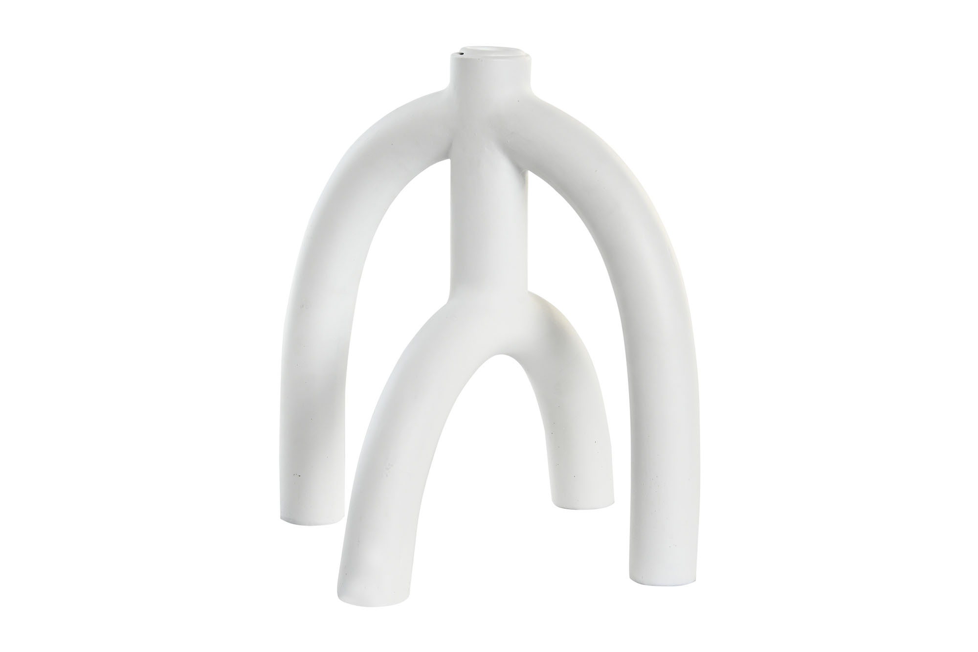 CANDELABRO RESINA 21,5X21,5X23 BLANCO