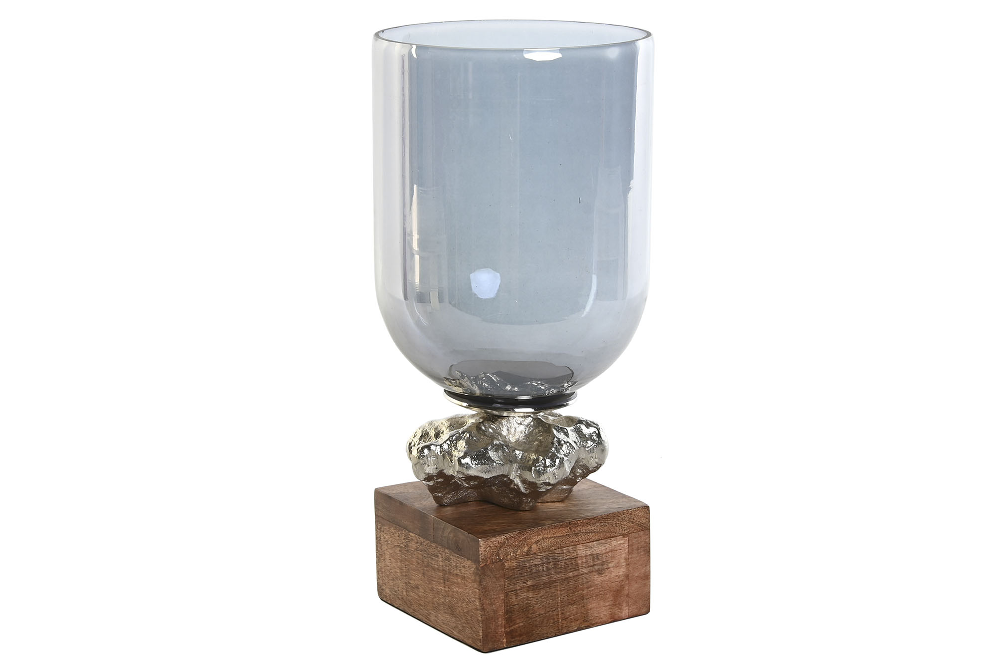 PORTAVELA CRISTAL ALUMINIO 16,5X16,5X38,5