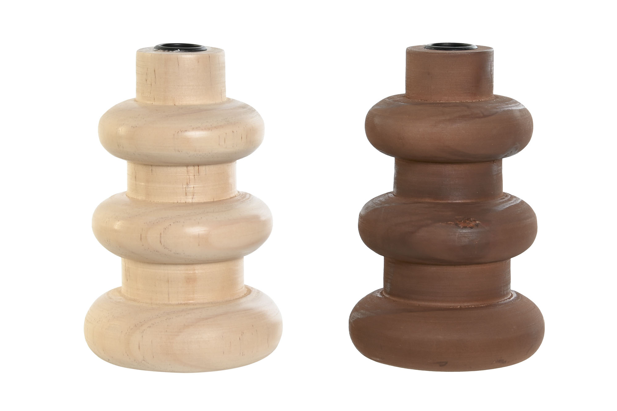 CANDELABRO PINO METAL 10X10X15 NATURAL 2 SURT.