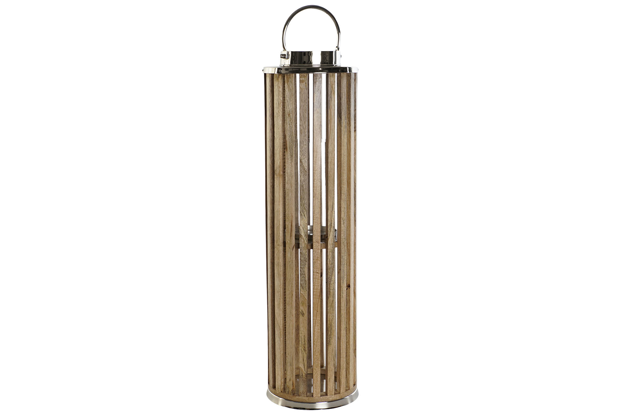 PORTAVELA MANGO CRISTAL 20X20X74 NATURAL MARRON