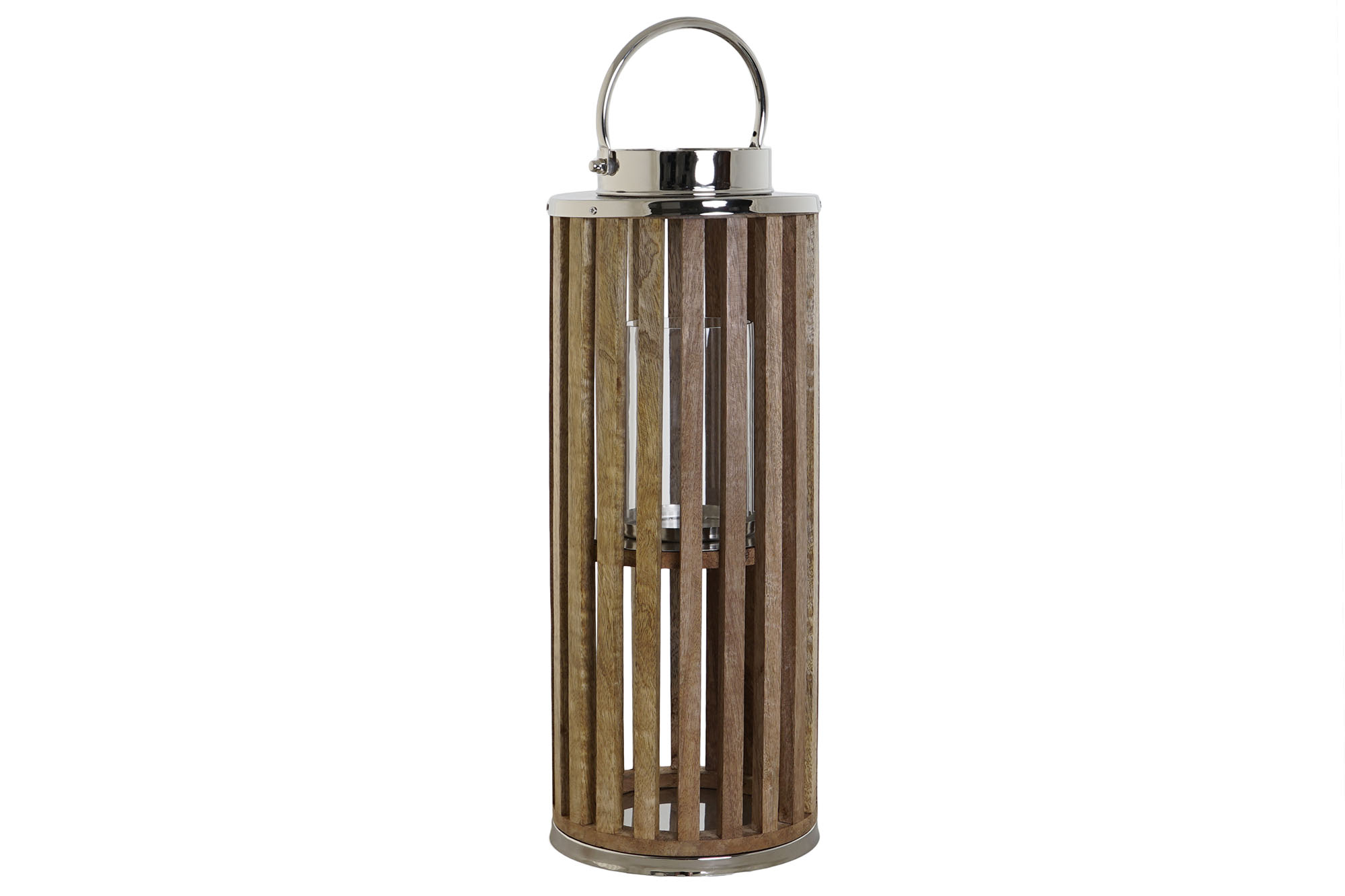 PORTAVELA MANGO CRISTAL 20X20X51 NATURAL MARRON