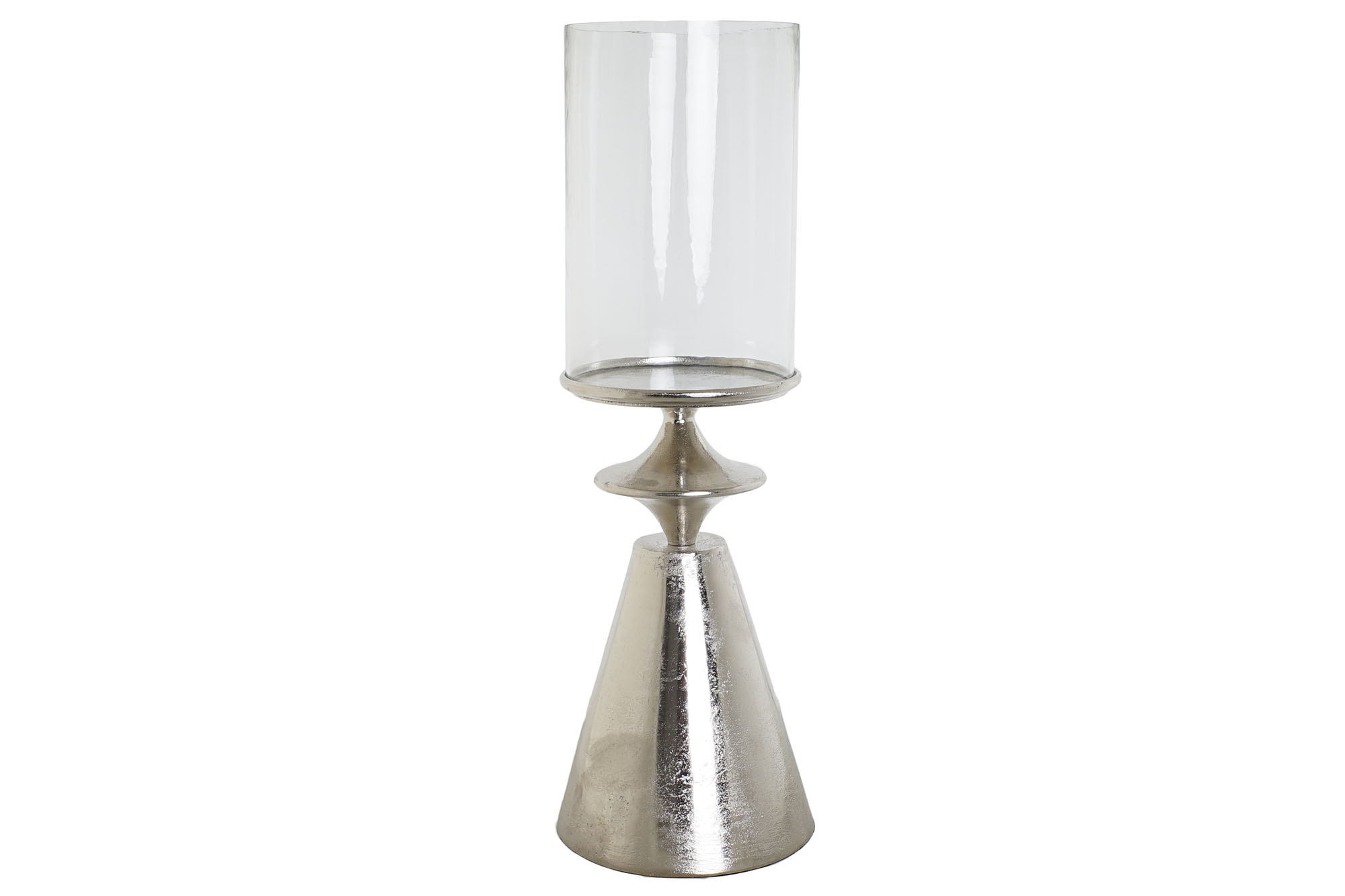 PORTAVELA ALUMINIO CRISTAL 24X24X72 PLATEADO