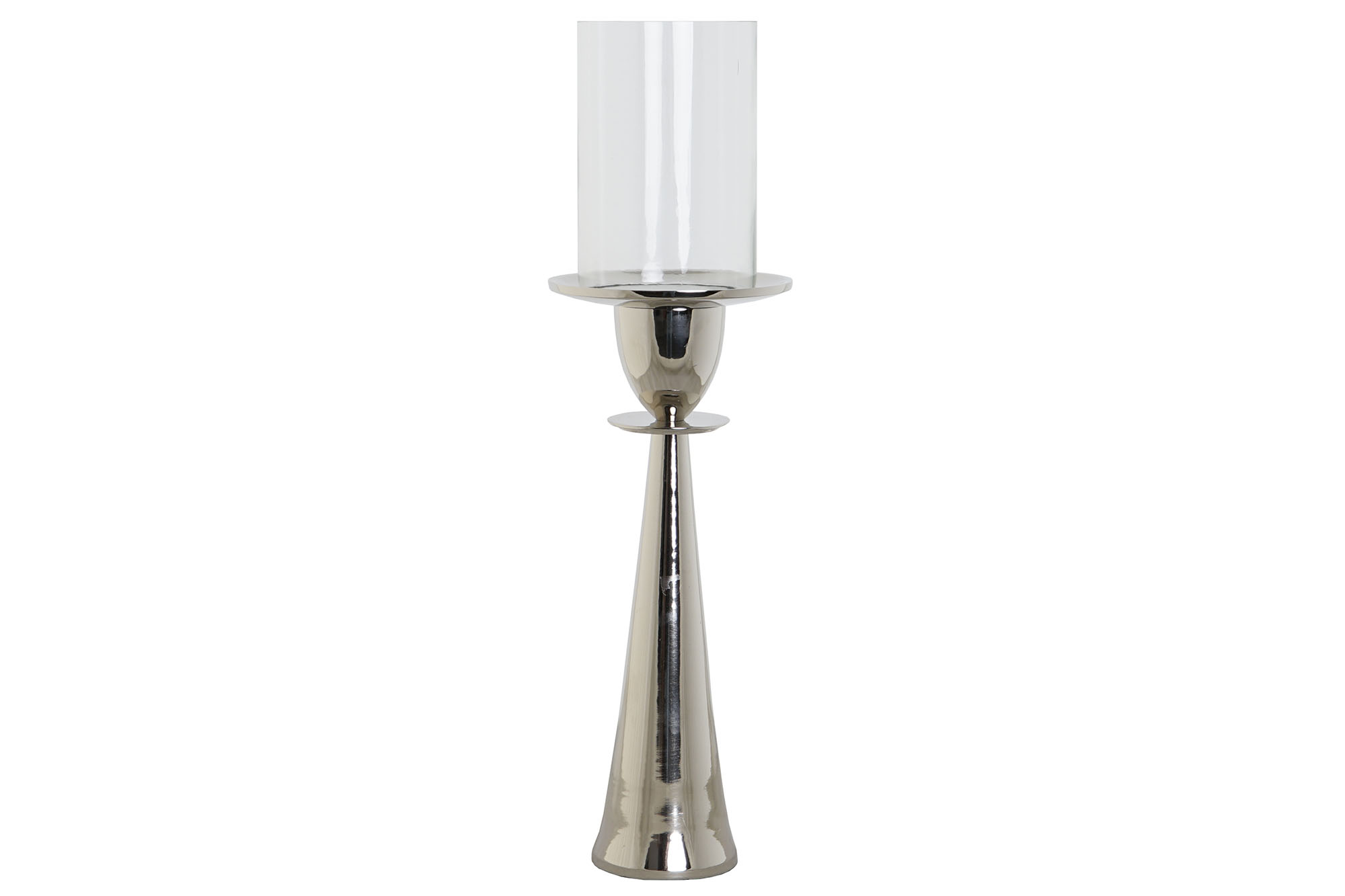PORTAVELA ALUMINIO CRISTAL 14X14X48 CROMADO