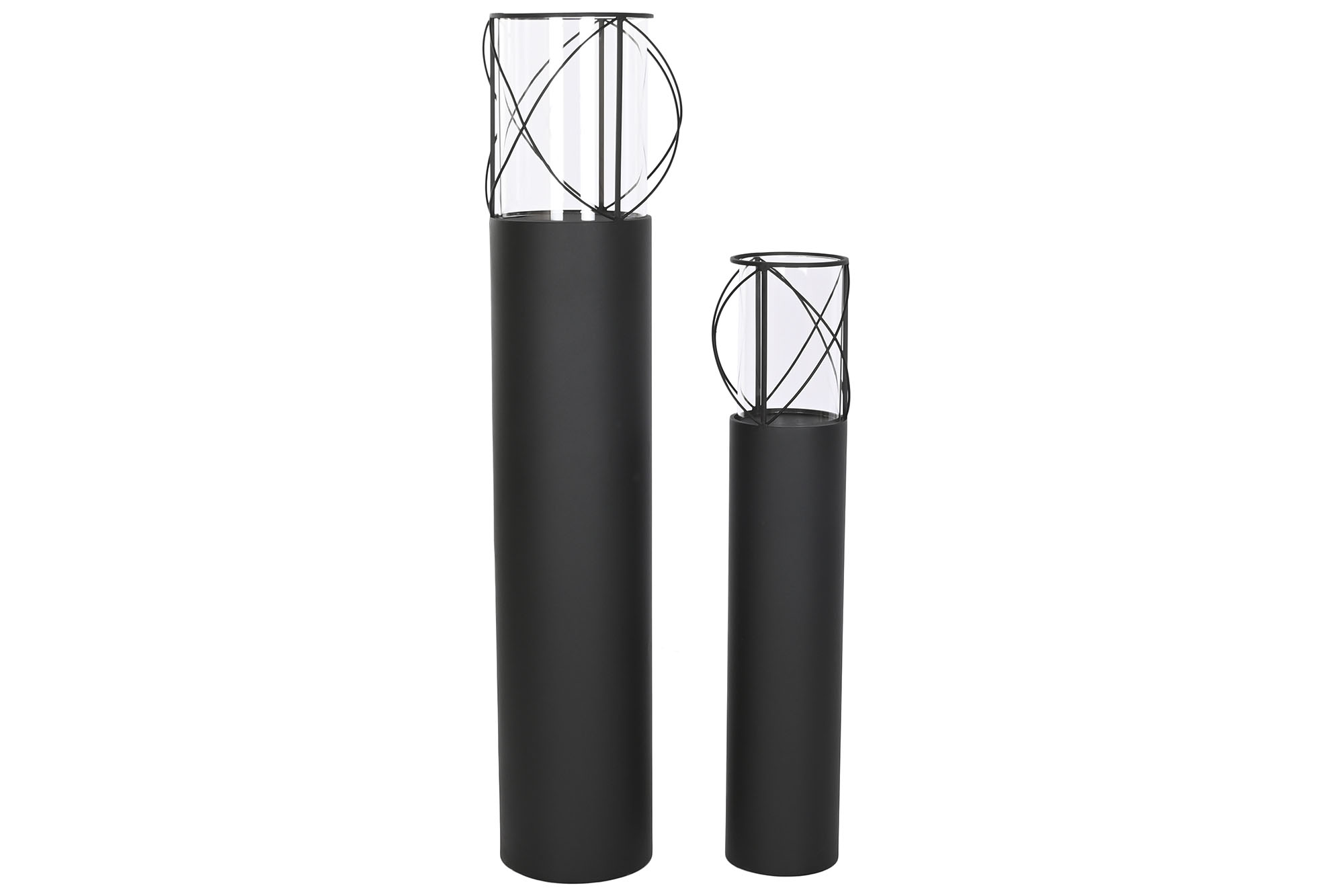 PORTAVELA SET 2 METAL CRISTAL 27X27X125 17X90