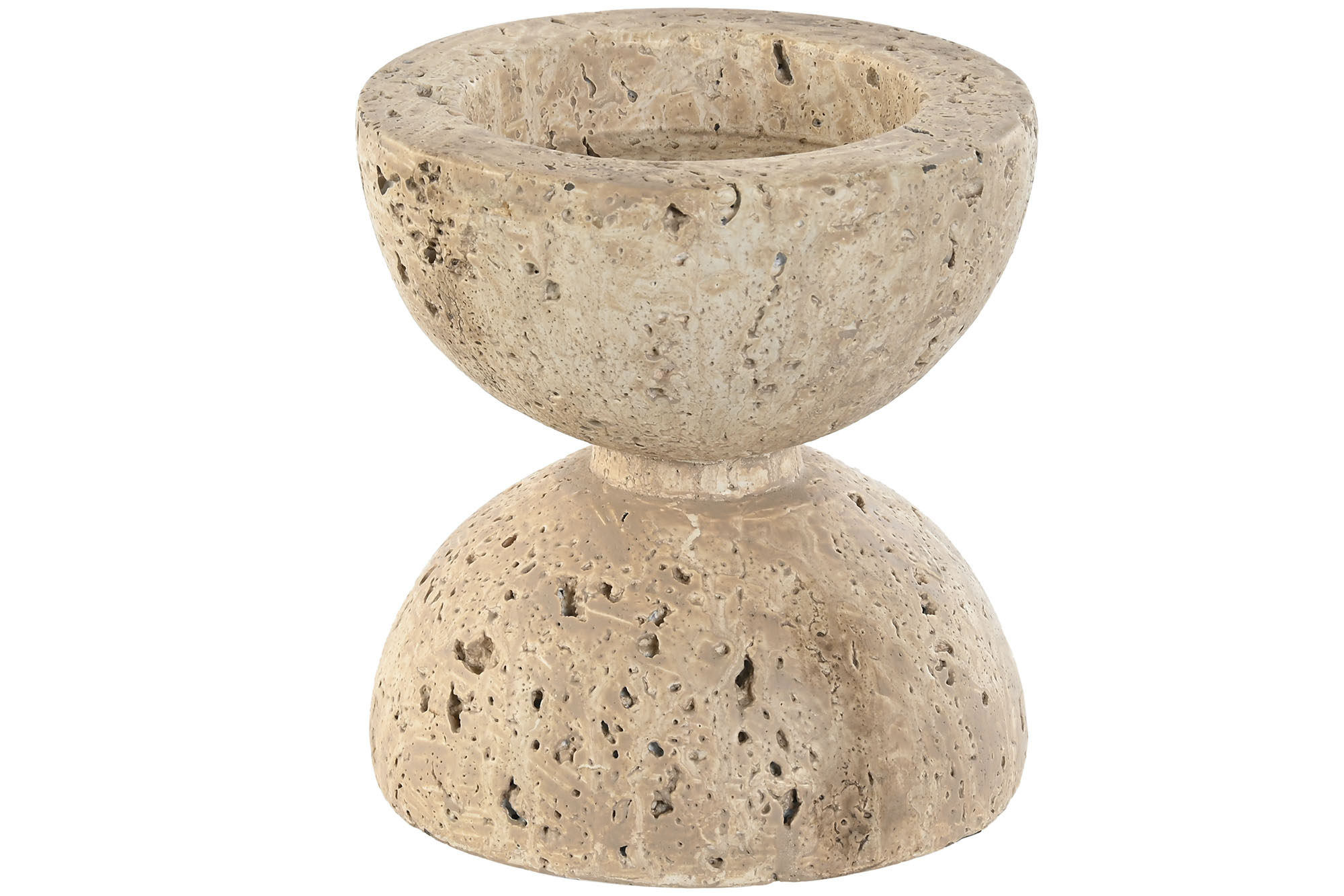 PORTAVELA MAGNESIA 12X12X12,7 SIMIL MARMOL BEIGE