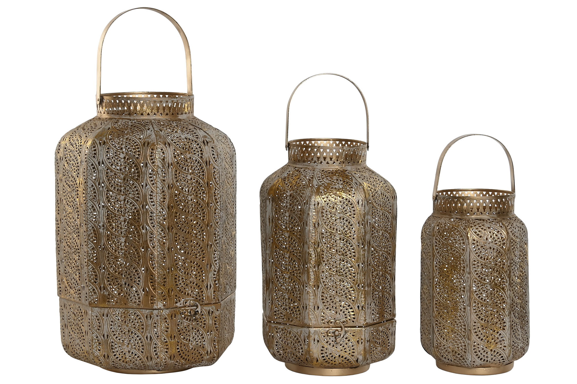PORTAVELA SET 3 METAL 25X25X40 25CM/33CM