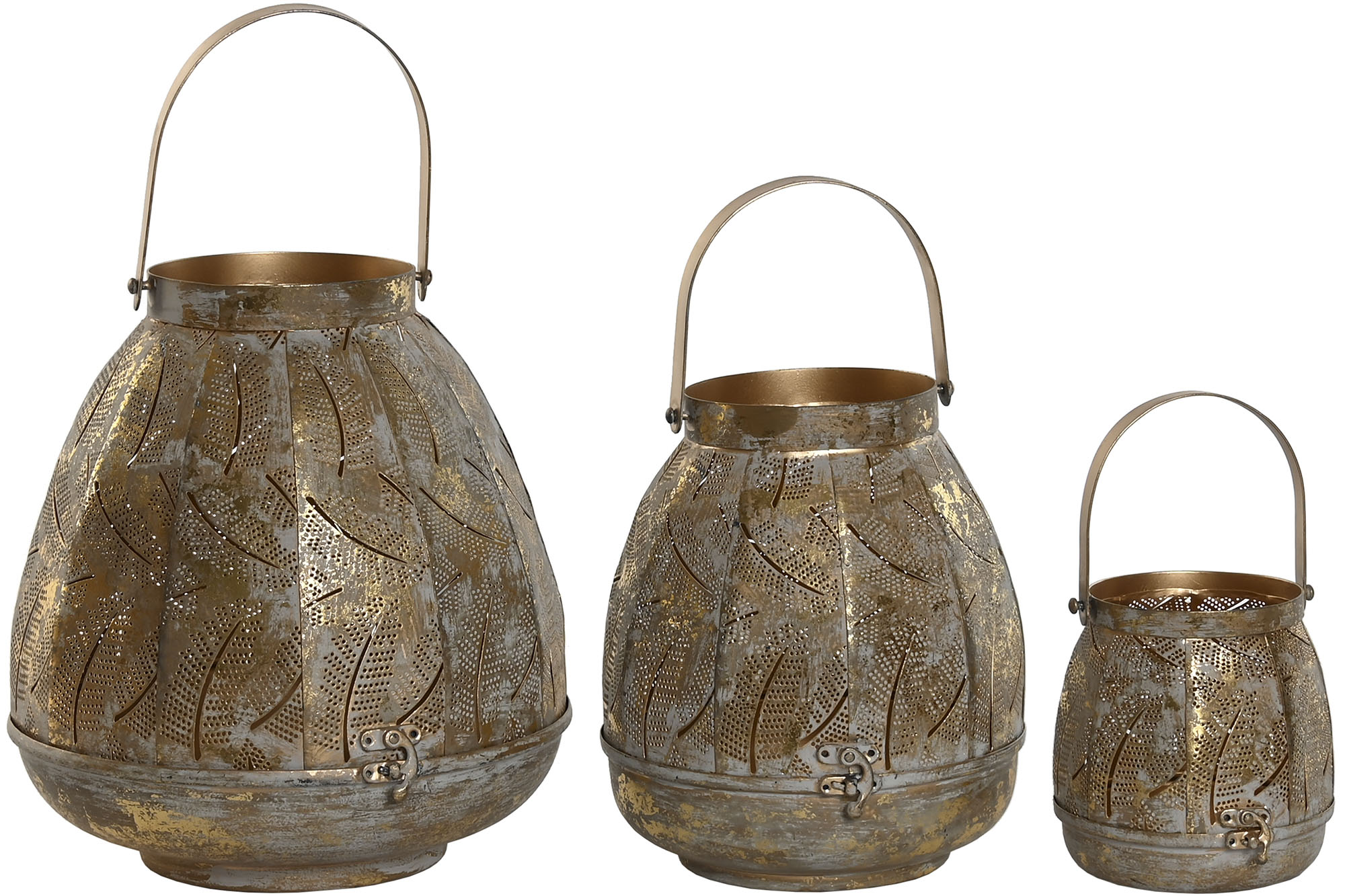 PORTAVELA SET 3 METAL 25X25X28 22CM/13CM