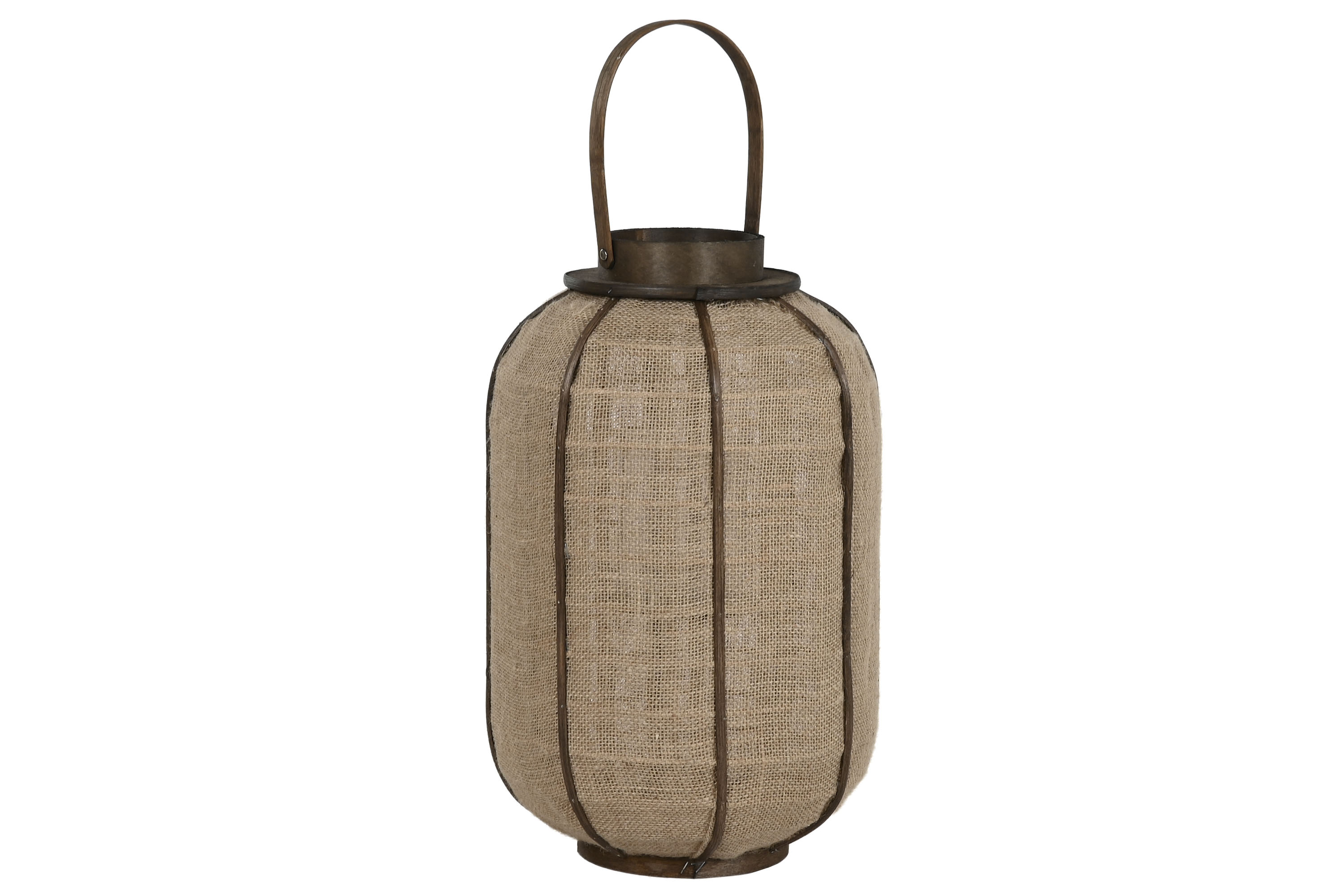PORTAVELA YUTE BAMBU 29,5X29,5X62 NATURAL