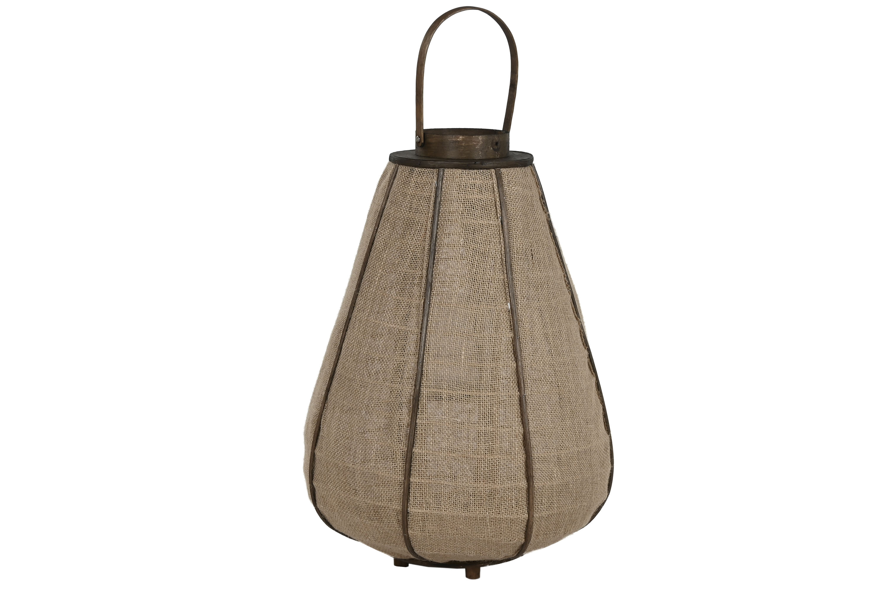 PORTAVELA YUTE BAMBU 41,5X41,5X72 NATURAL