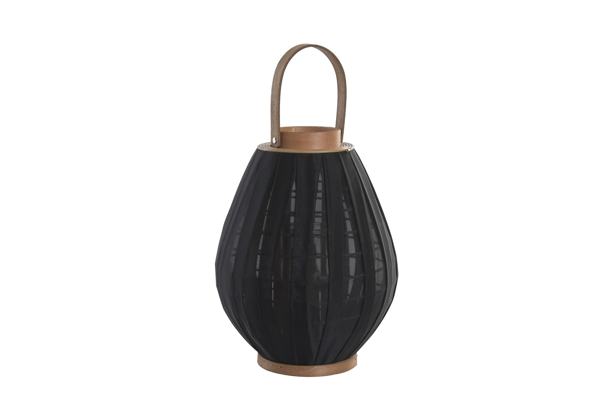 PORTAVELA BAMBU ALGODON 27X27X35 NEGRO