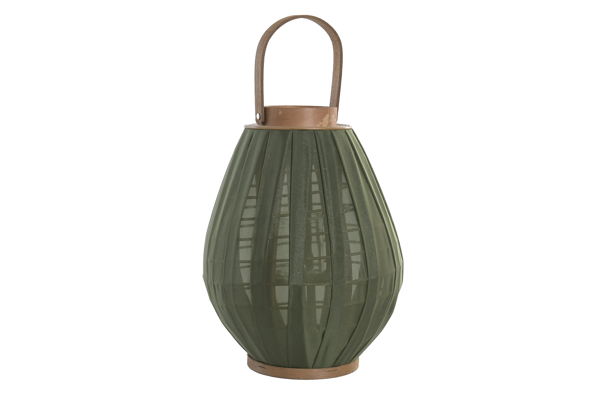 PORTAVELA BAMBU ALGODON 27X27X35 VERDE
